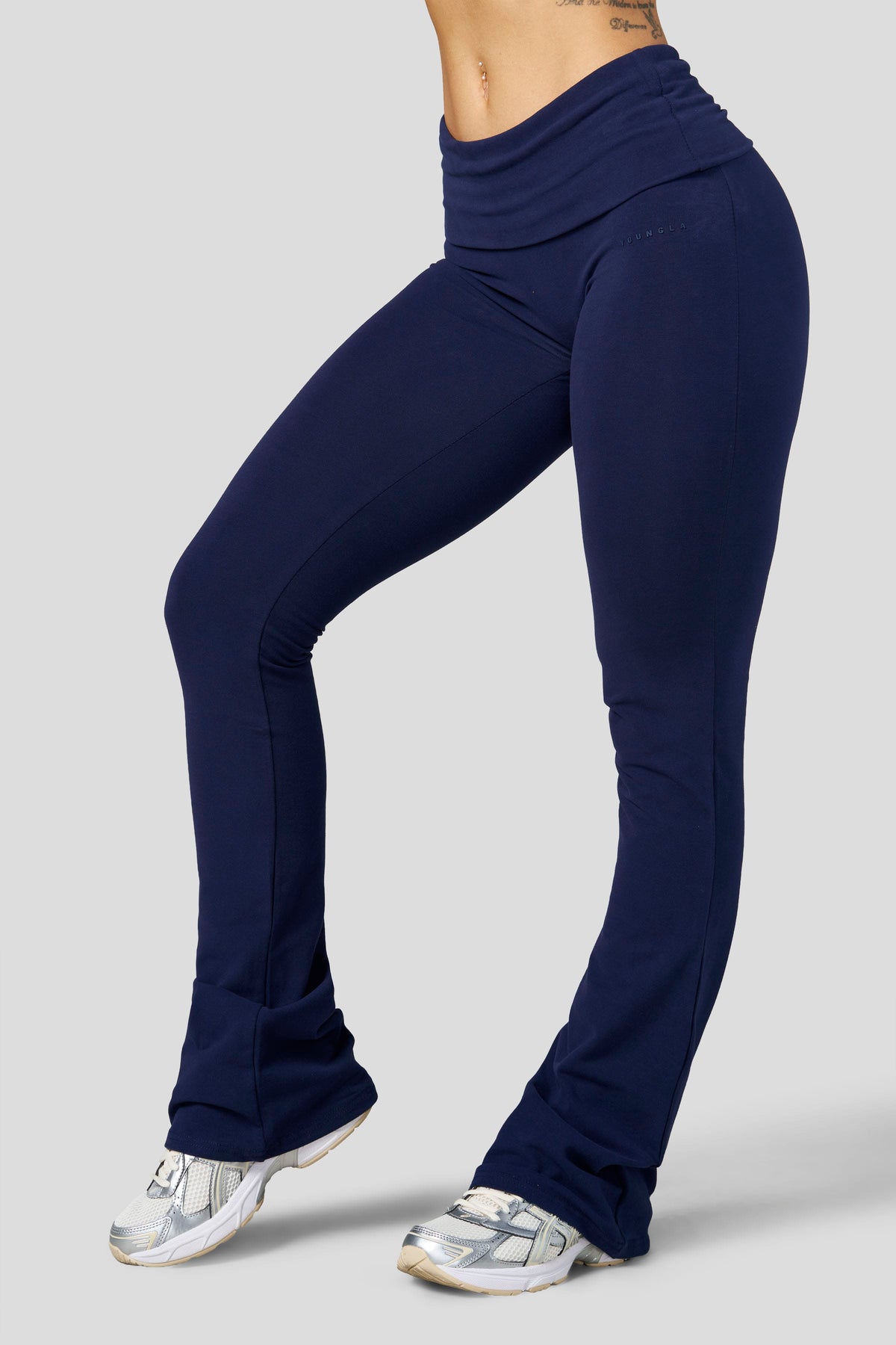 YoungLA W2305 - Studio Edit Foldover Flares - REG 'Navy'