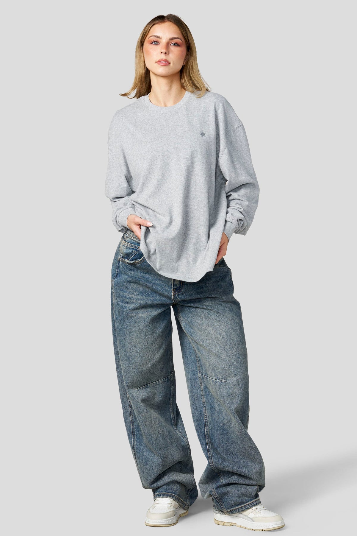 YoungLA W4328 - Studio Edit Long Sleeve Tee 'Dark Heather'