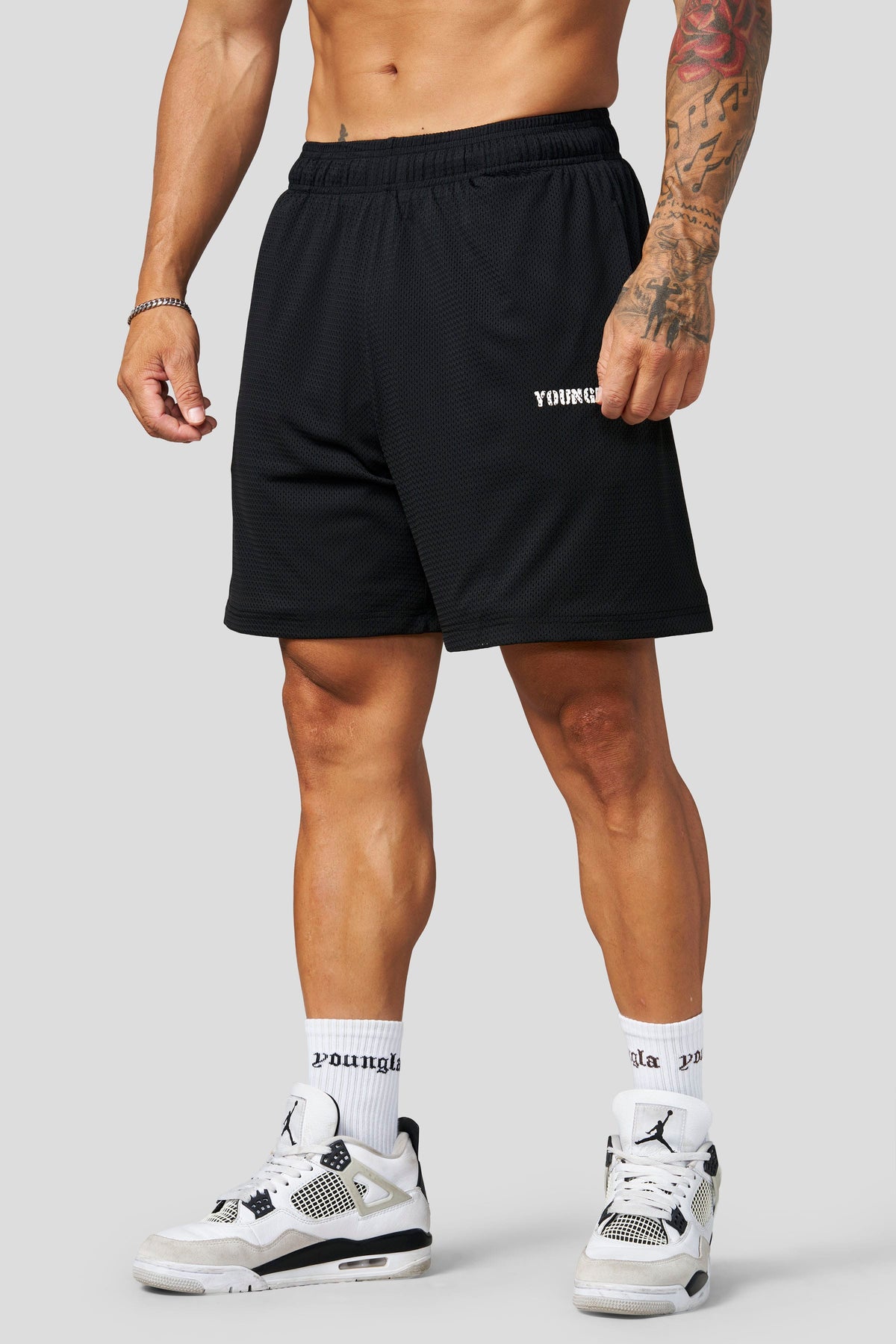 YoungLA 1103 - Aeromesh 7" Shorts 'Black'