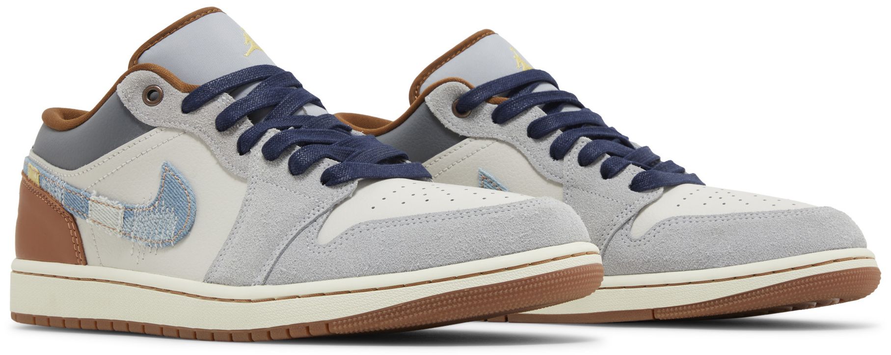 Air Jordan 1 Low 'Phantom Repaired Denim Swoosh'