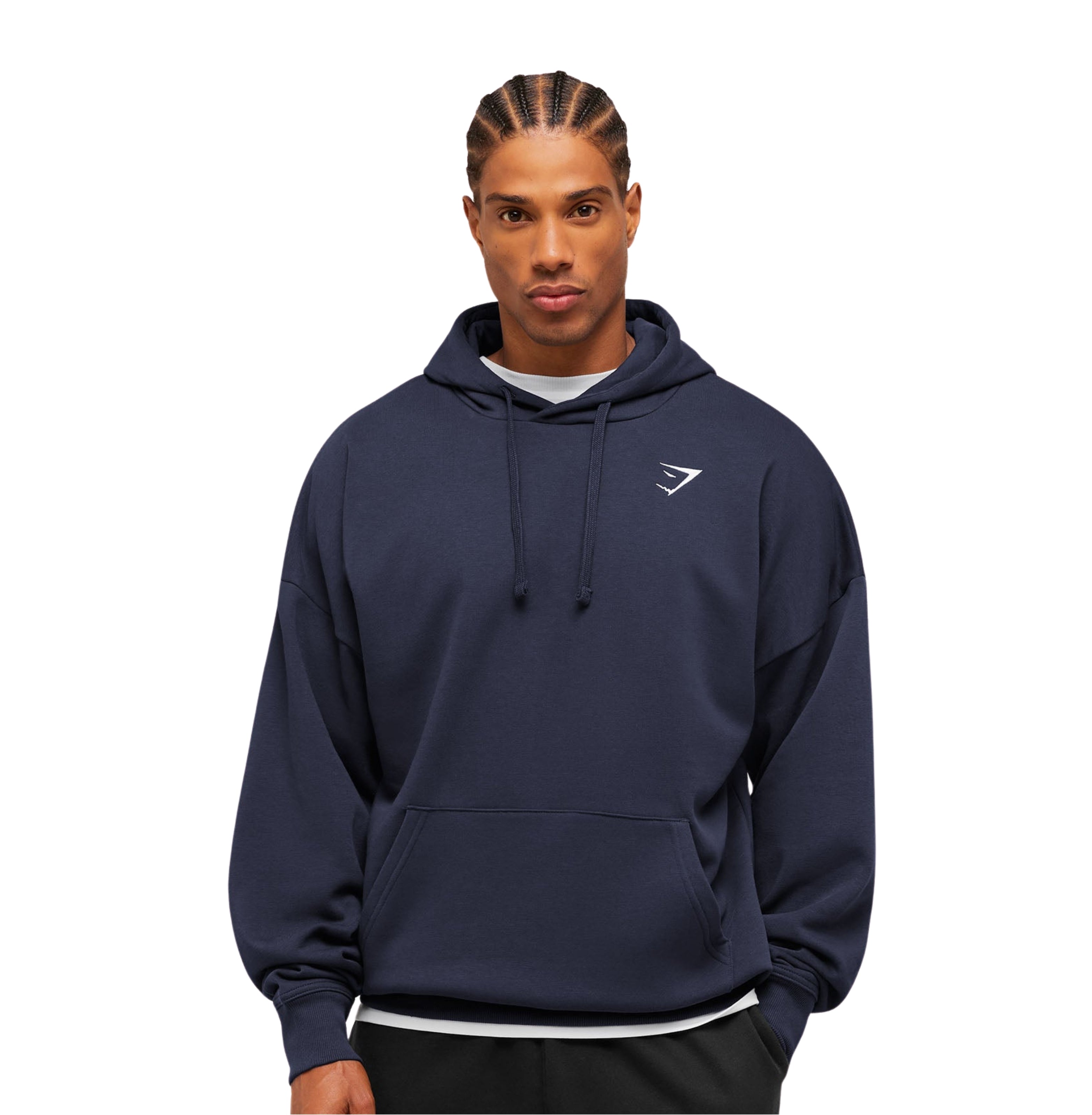 Gymshark Crest Oversized Hoodie 'Heavy Blue'
