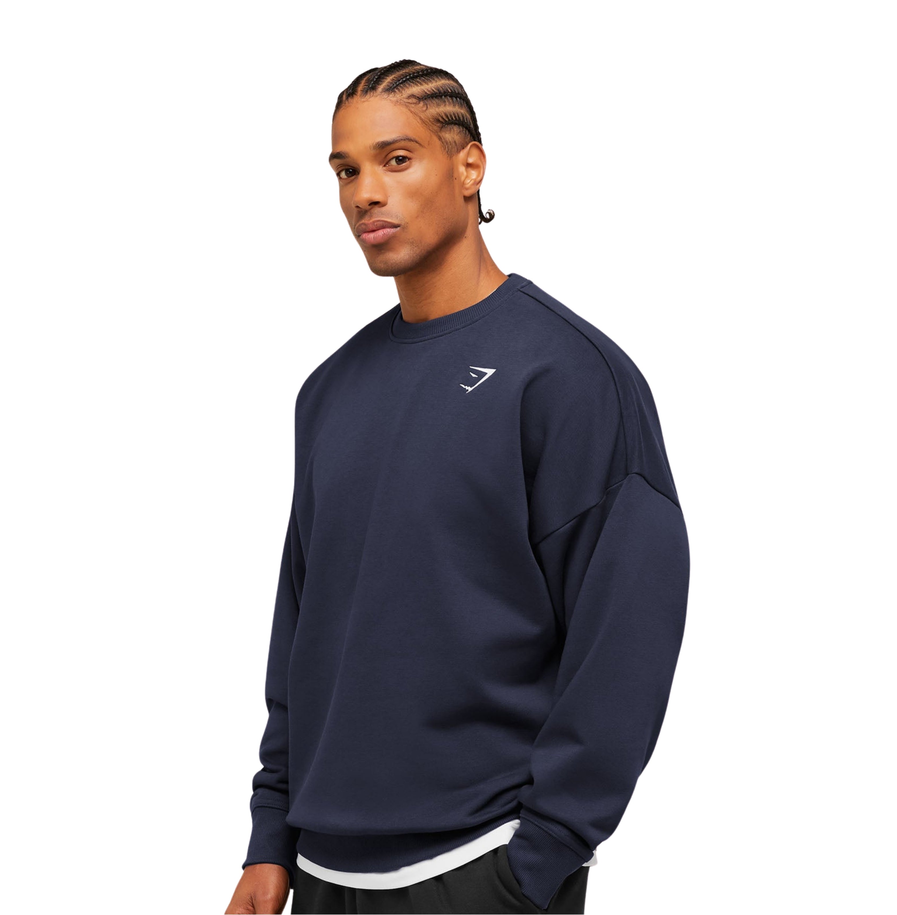 Gymshark Oversized Crest Crew 'Heavy Blue'