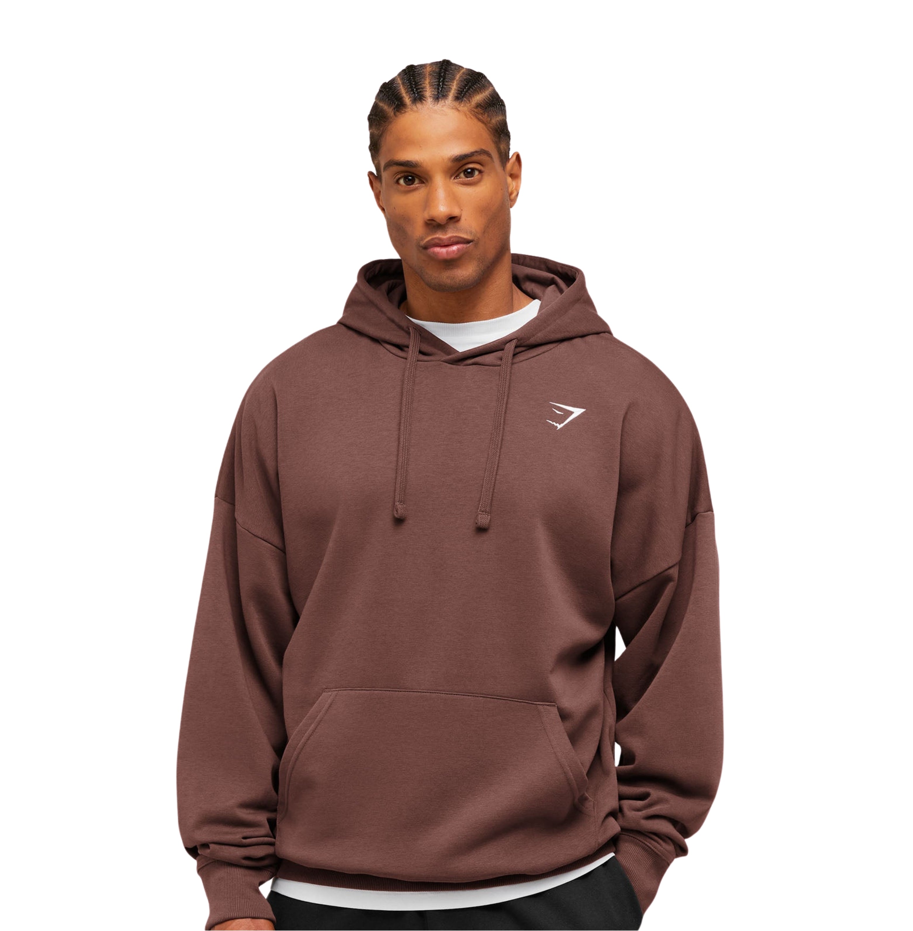 Gymshark Crest Oversized Hoodie 'Espresso Brown'