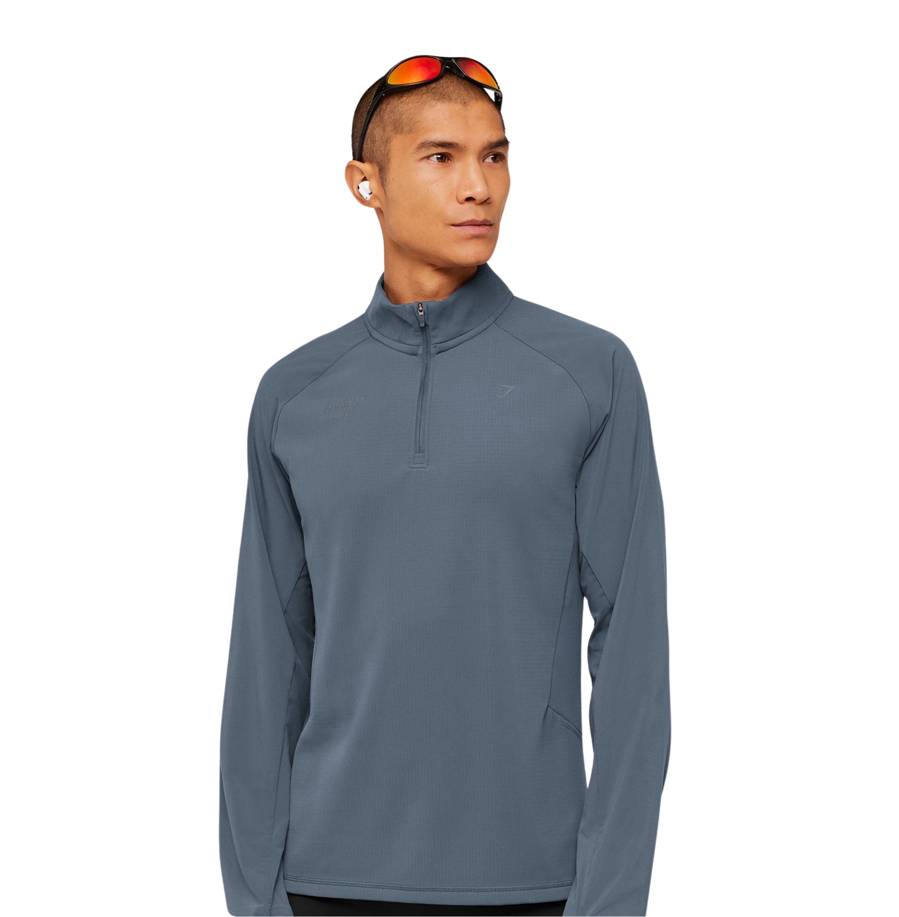 Gymshark Running Elite 1/4 Zip 'Titanium Blue'