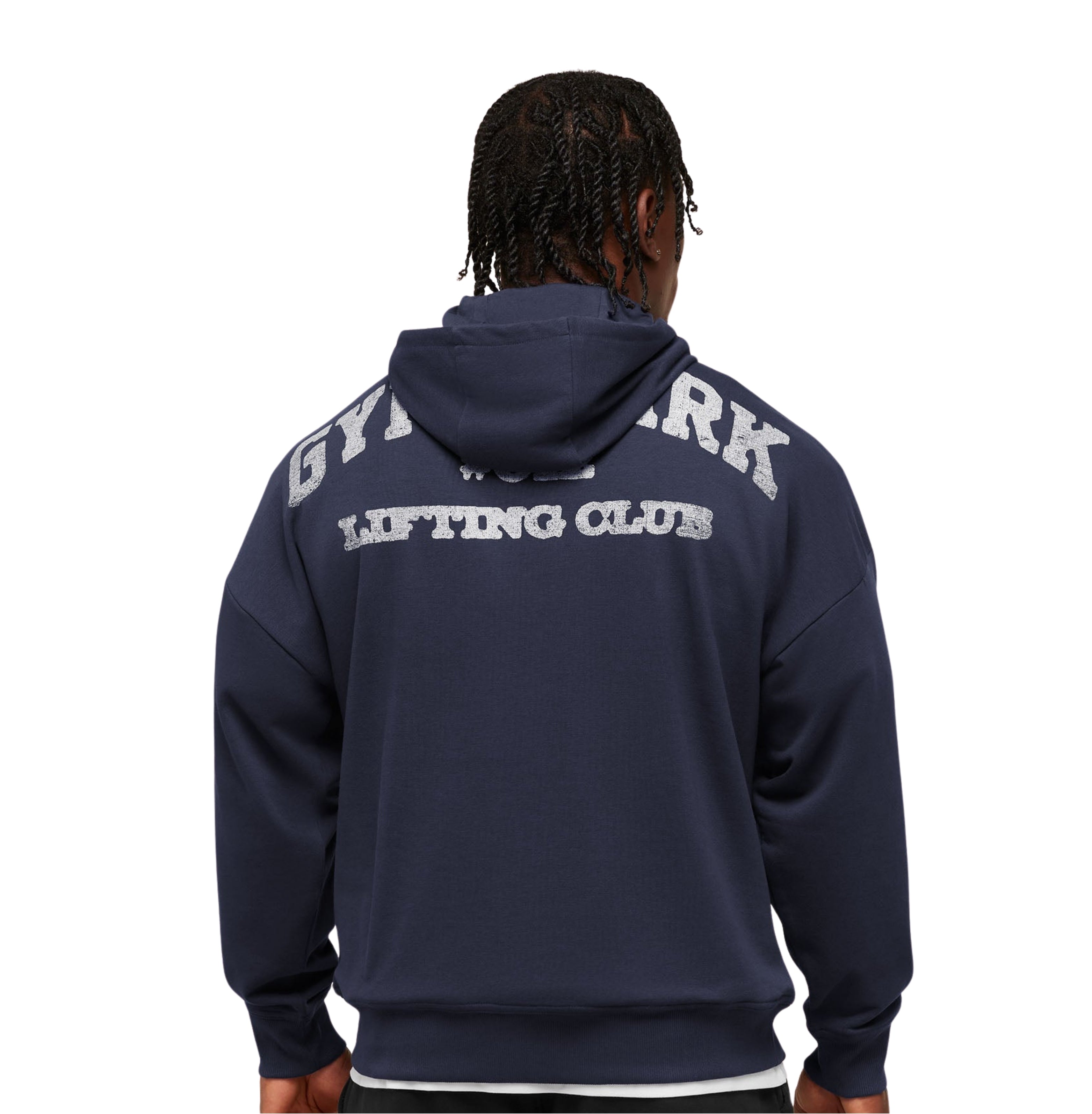 Gymshark Faded Collegiate Graphic Hoodie 'Heavy Blue'