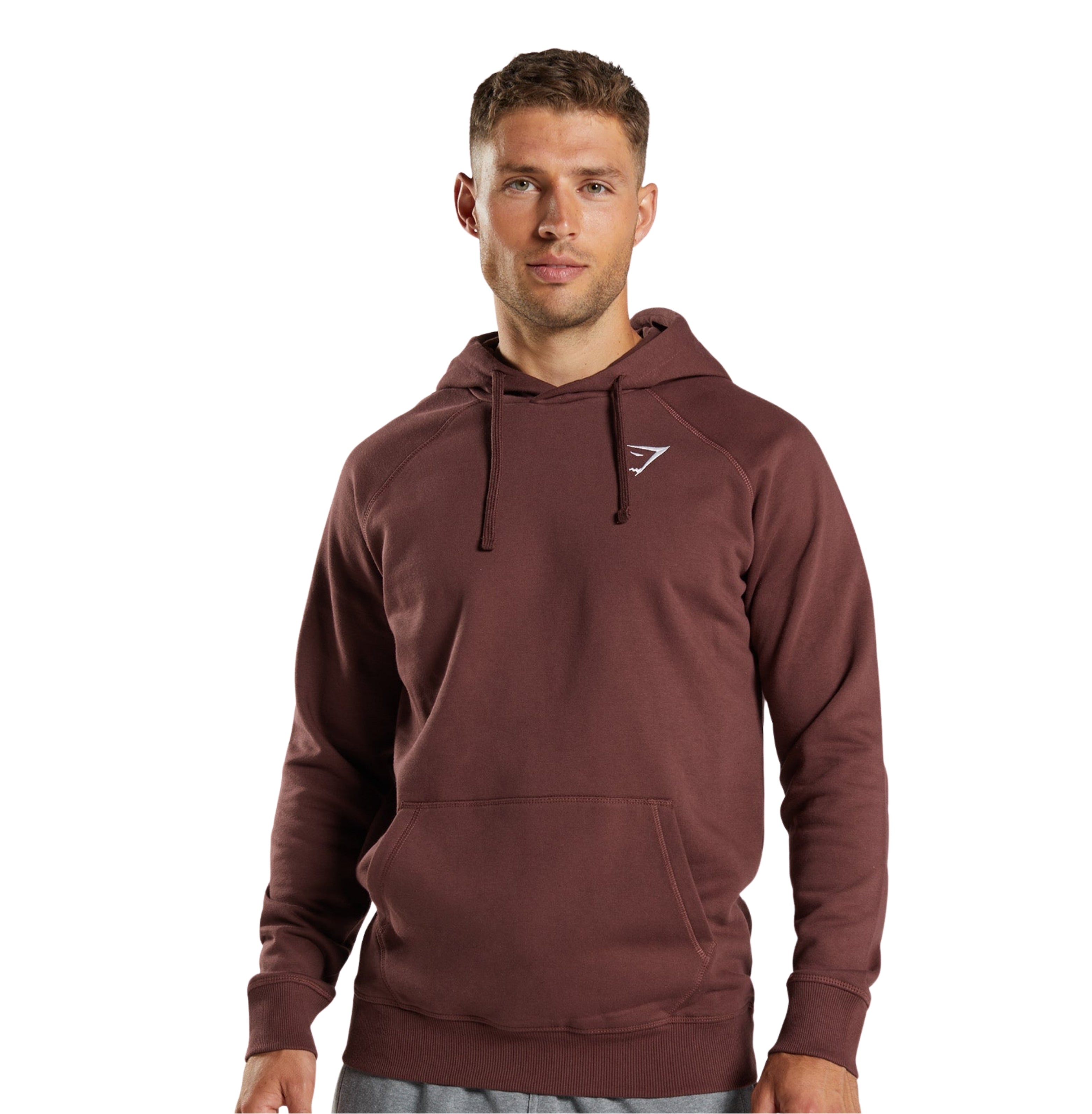 Gymshark Crest Hoodie 'Cherry Brown'