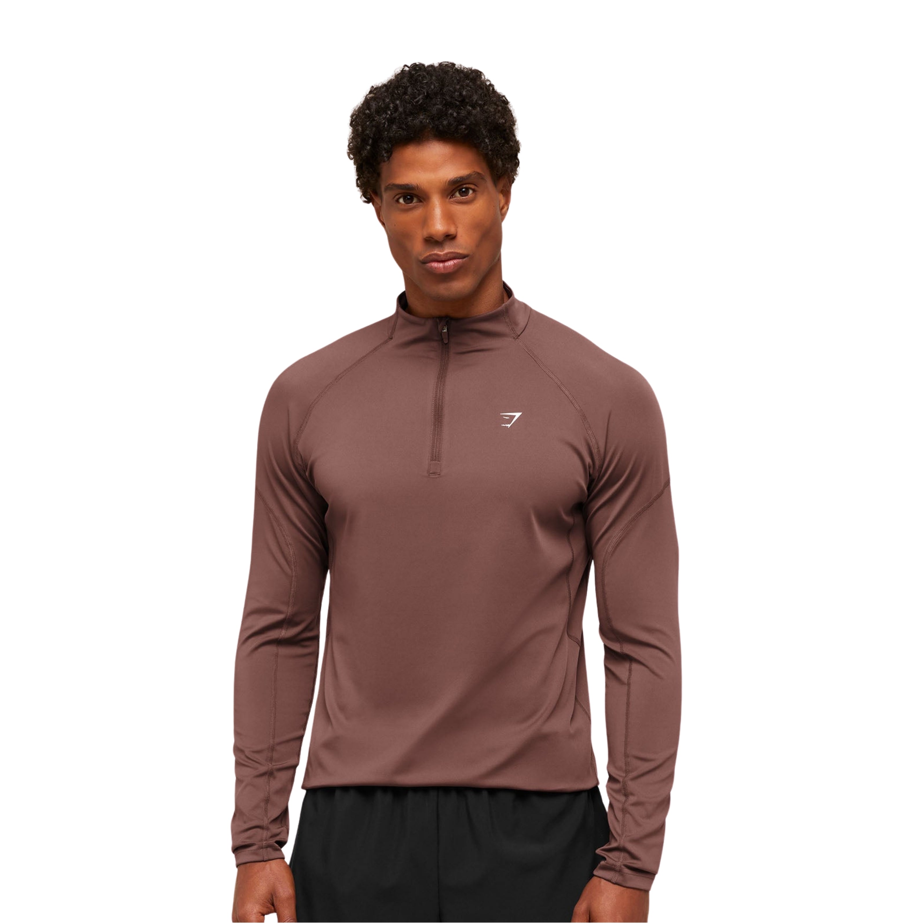 Gymshark Performance 1/4 Zip 'Espresso Brown'