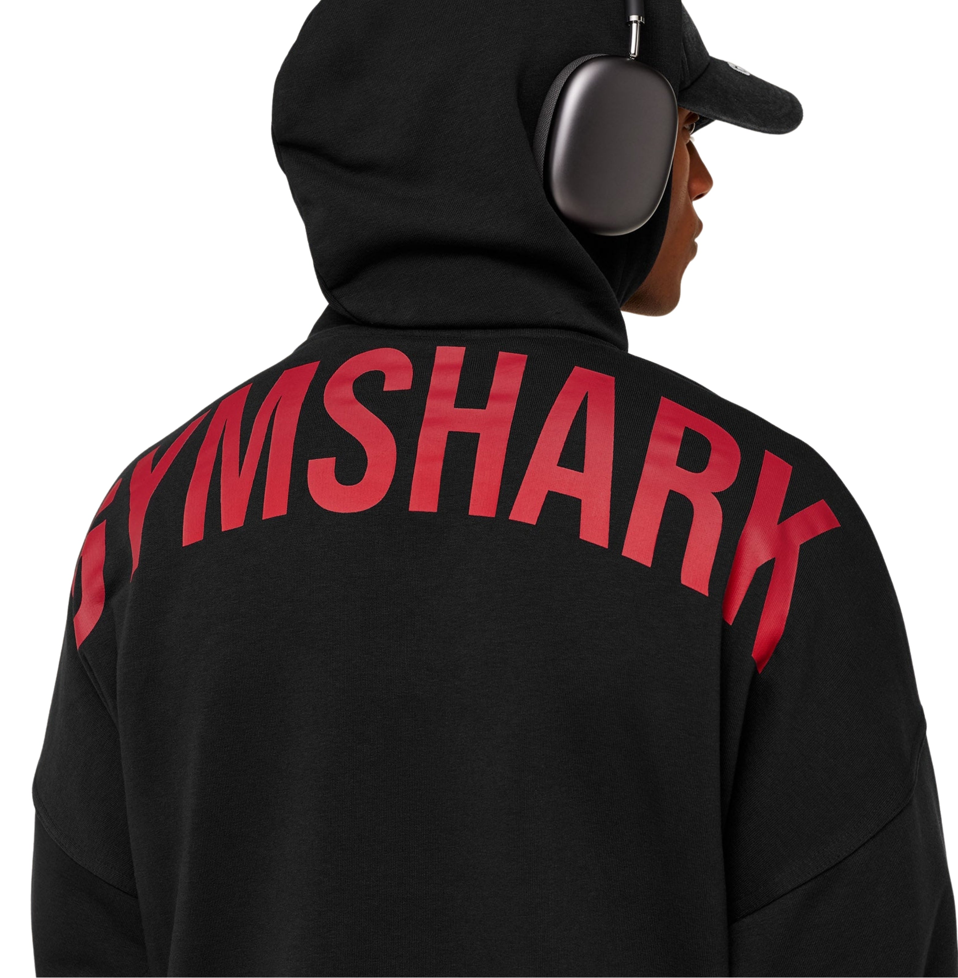 Gymshark Power Oversized Hoodie 'Black Conditioning Red'
