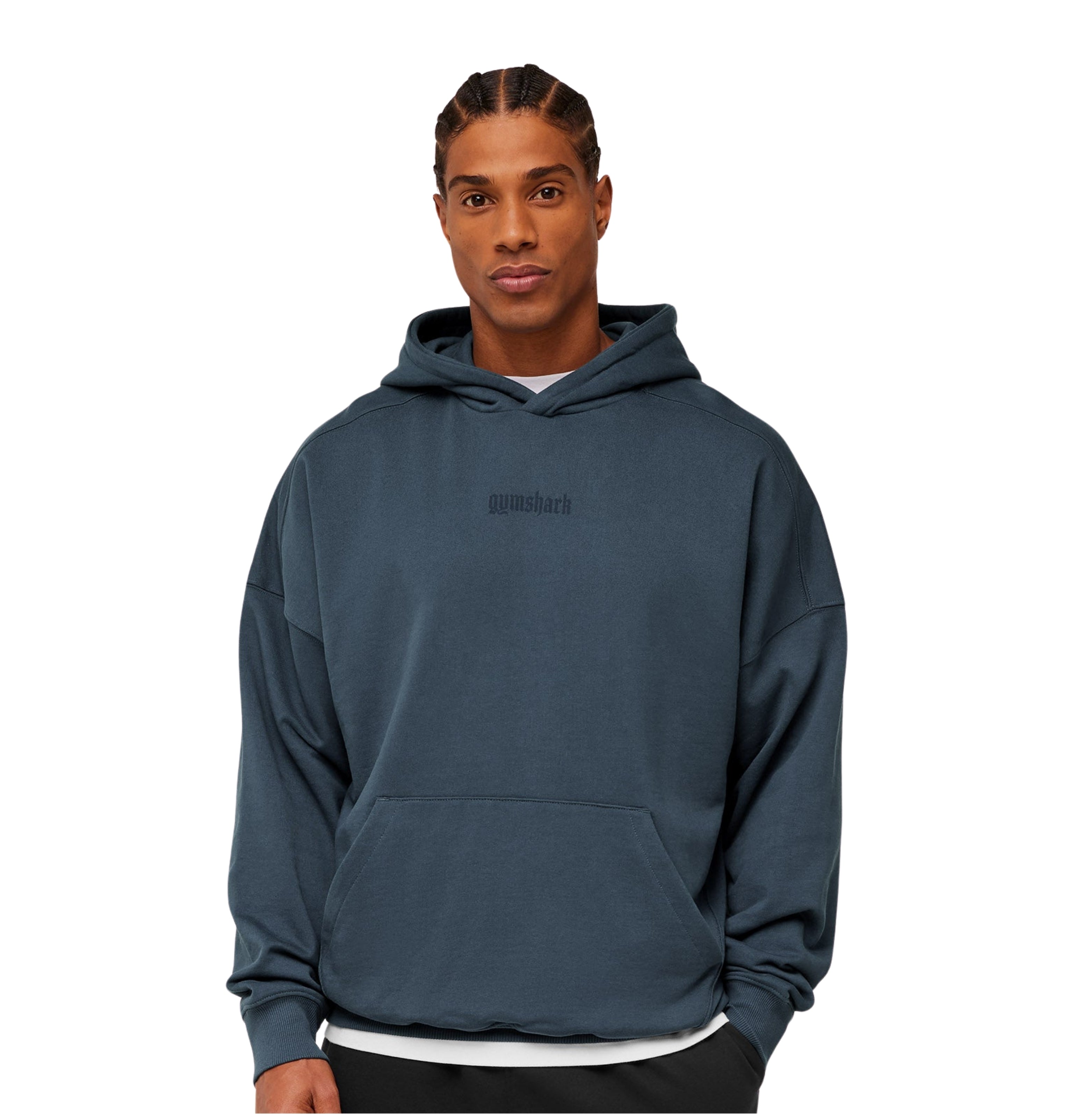 Gymshark Olde English Hoodie 'GS Stealth Blue'