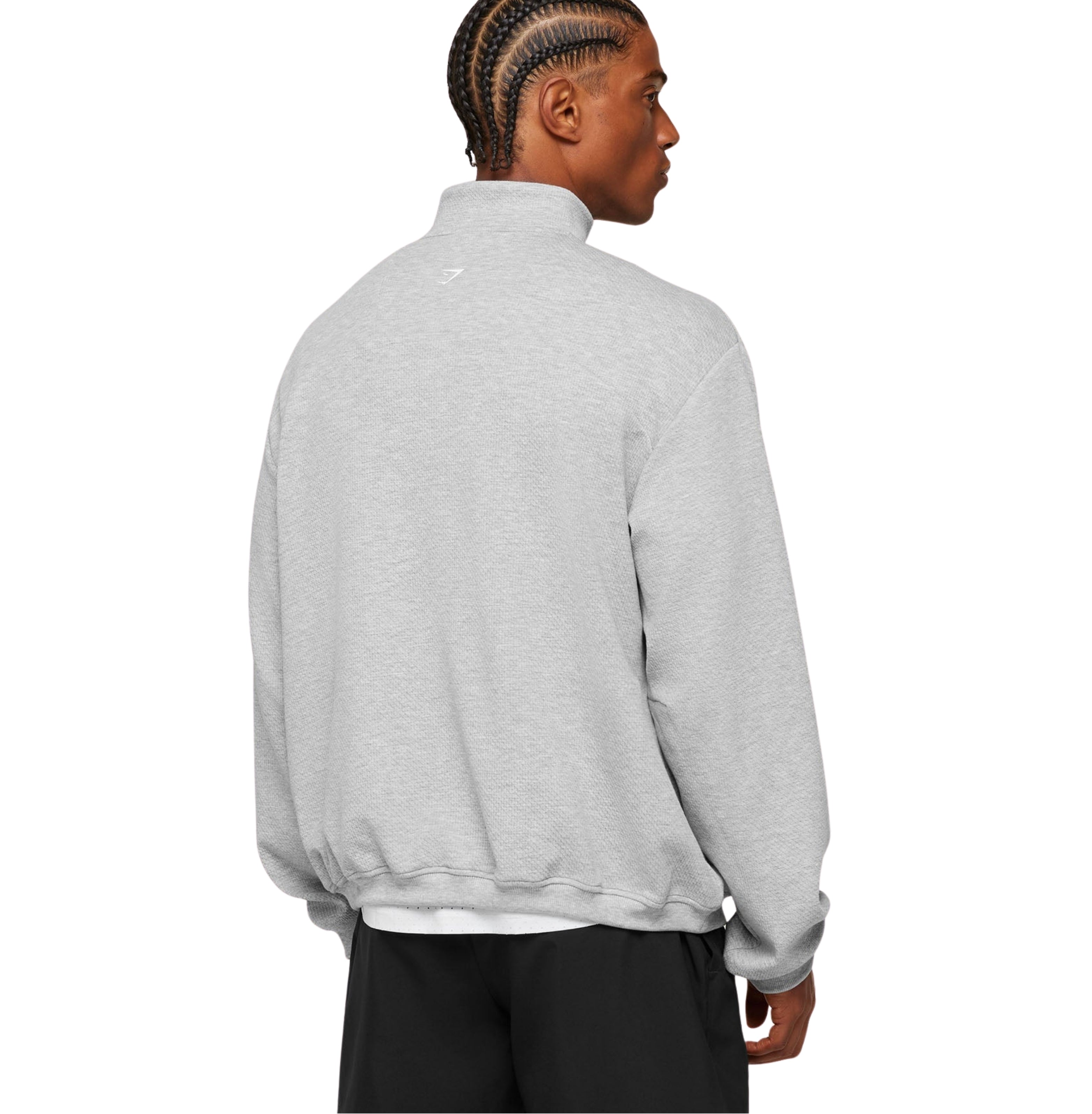 Gymshark Train 1/4 Zip 'Light Grey Core Marl'