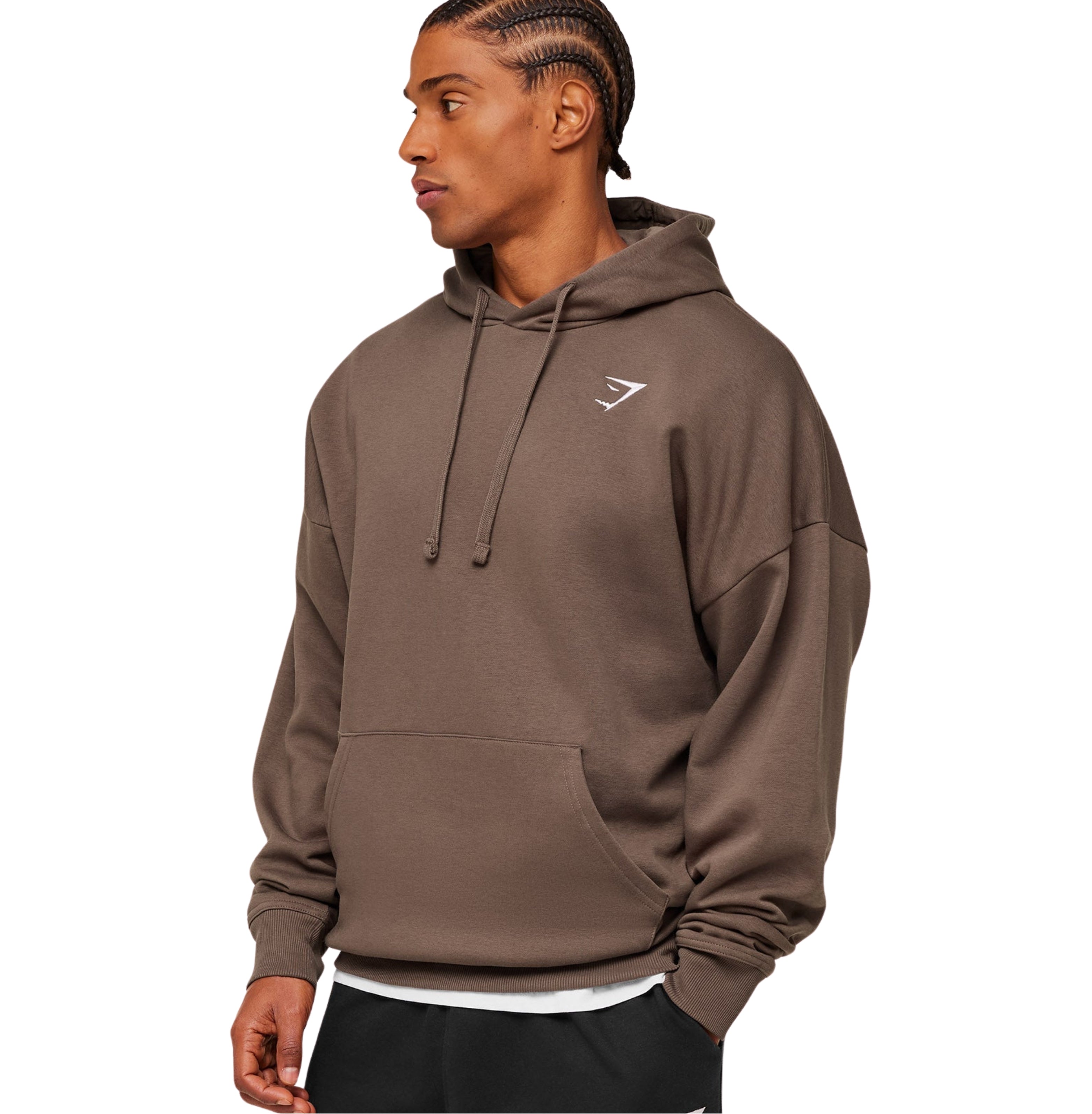 Gymshark Crest Oversized Hoodie 'Soft Brown'
