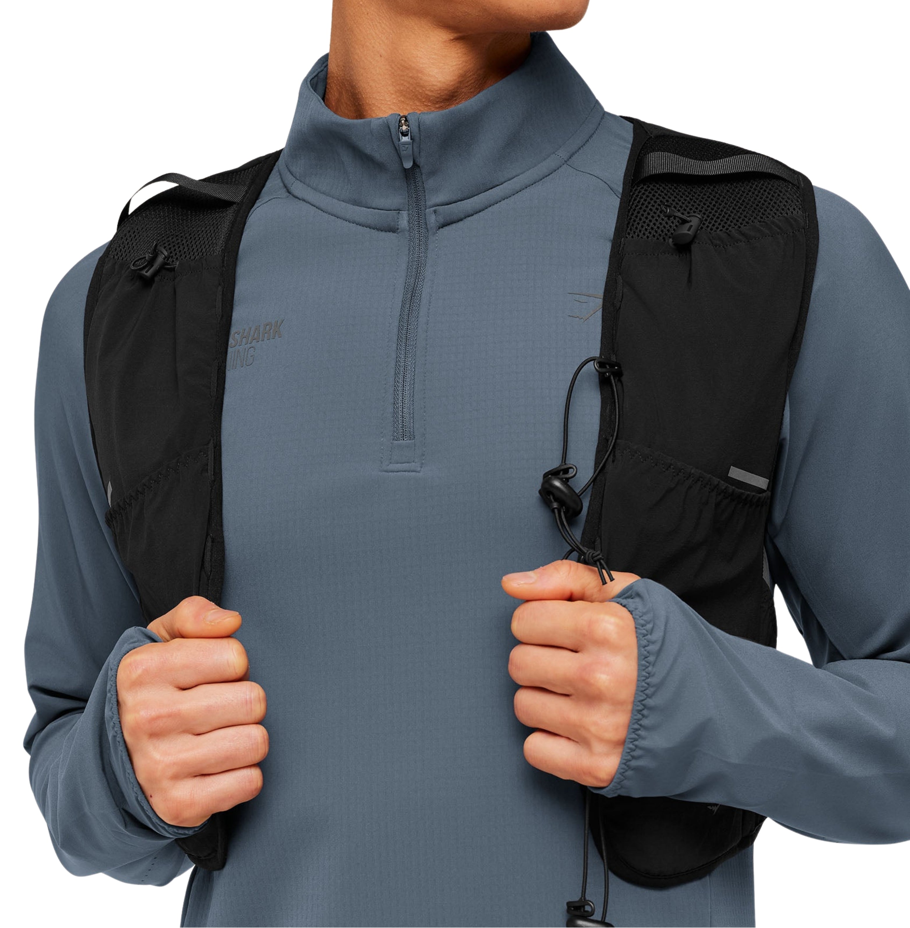 Gymshark Running Elite 1/4 Zip 'Titanium Blue'