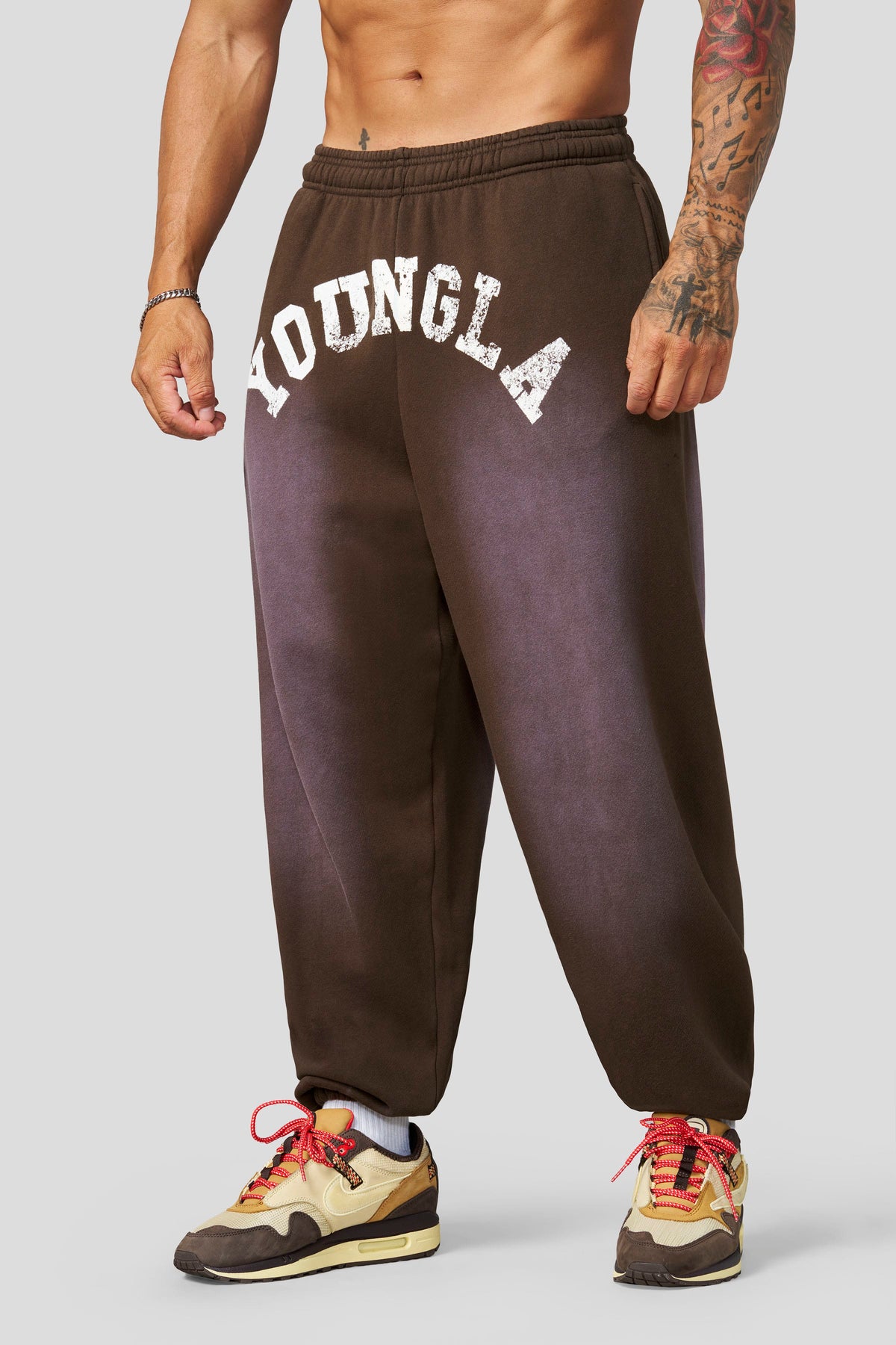 YoungLA 2138 - Arc Collection Joggers - Joggers 'Brown Wash'
