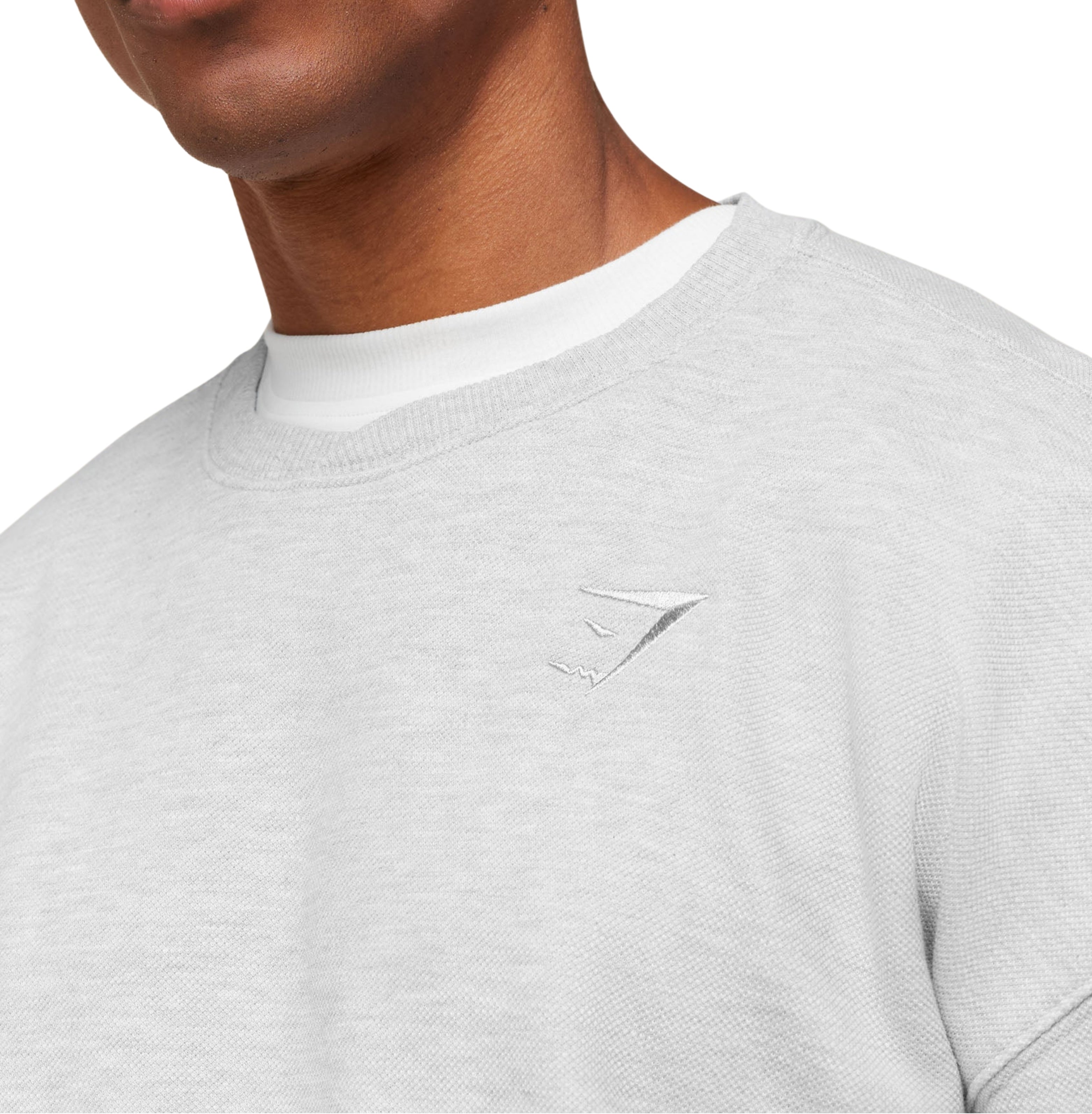 Gymshark Campus Crest Sweatshirt 'Bros Soft Grey Marl'