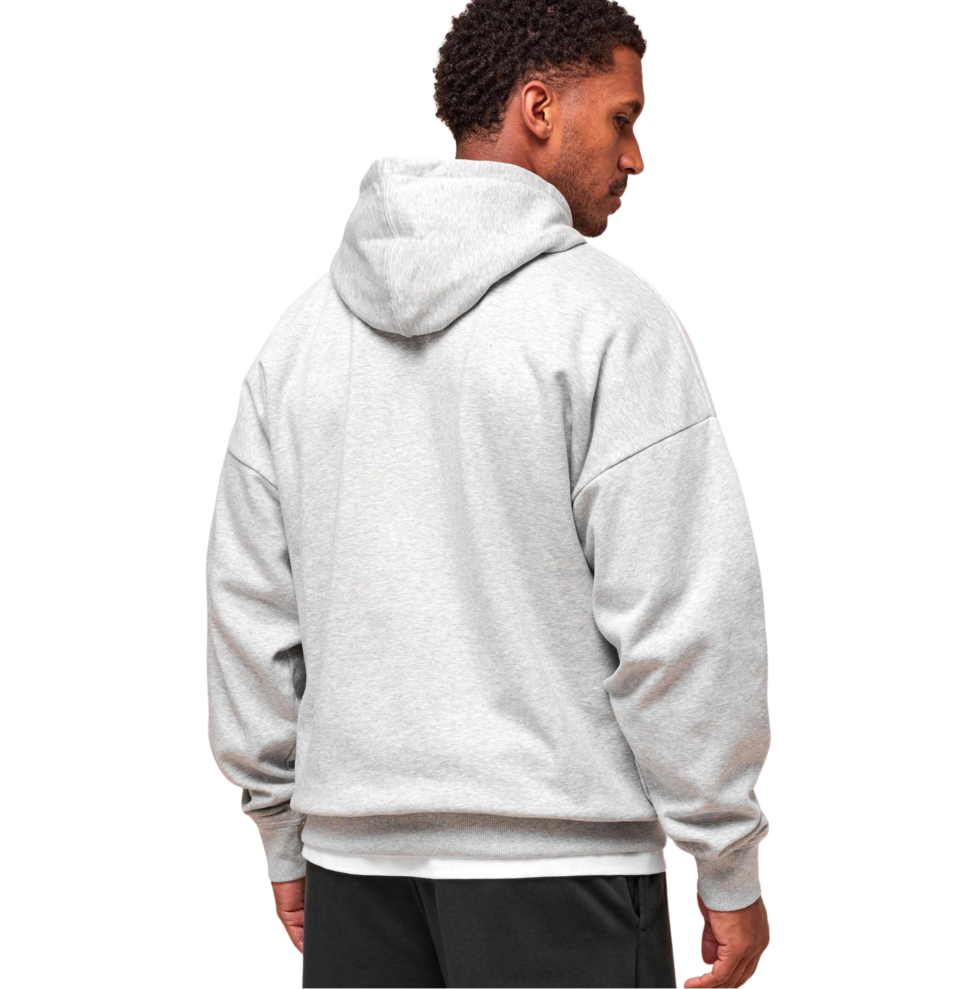Gymshark Crest Oversized Hoodie 'Light Grey Marl'
