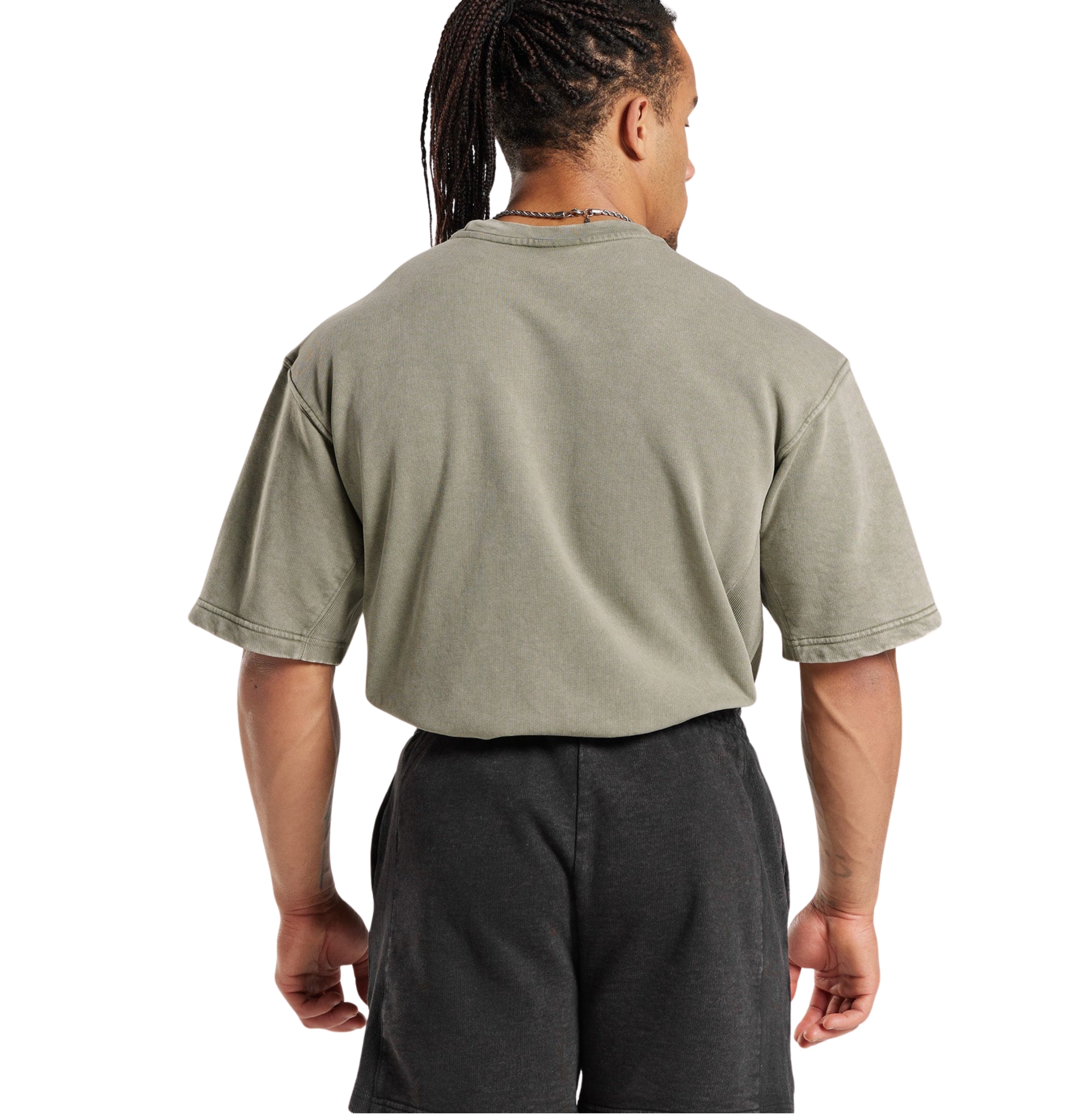 Gymshark Power Washed Short Sleeve Crew 'Ecru Brown'