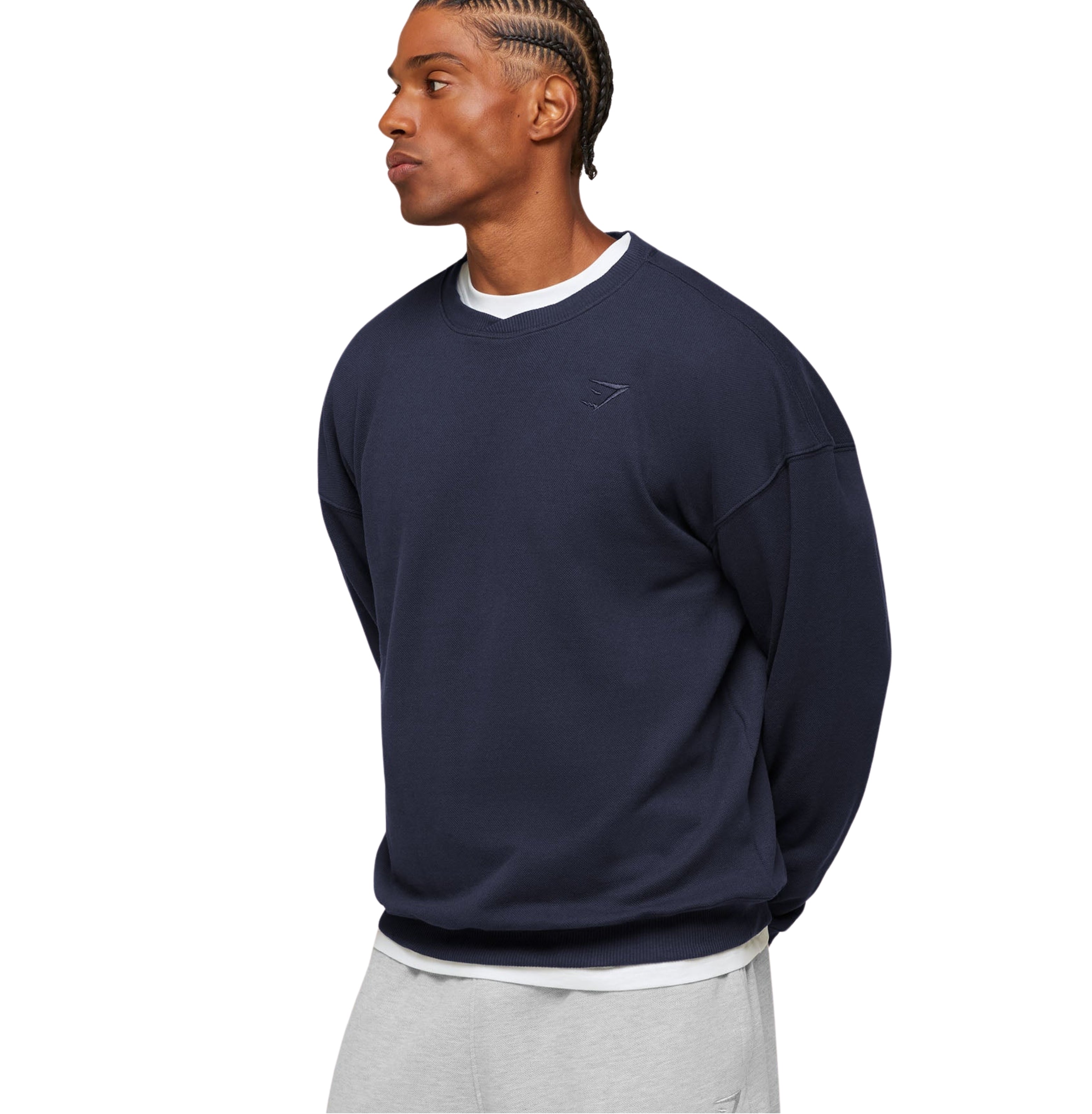 Gymshark Campus Crest Sweatshirt 'Heavy Blue'