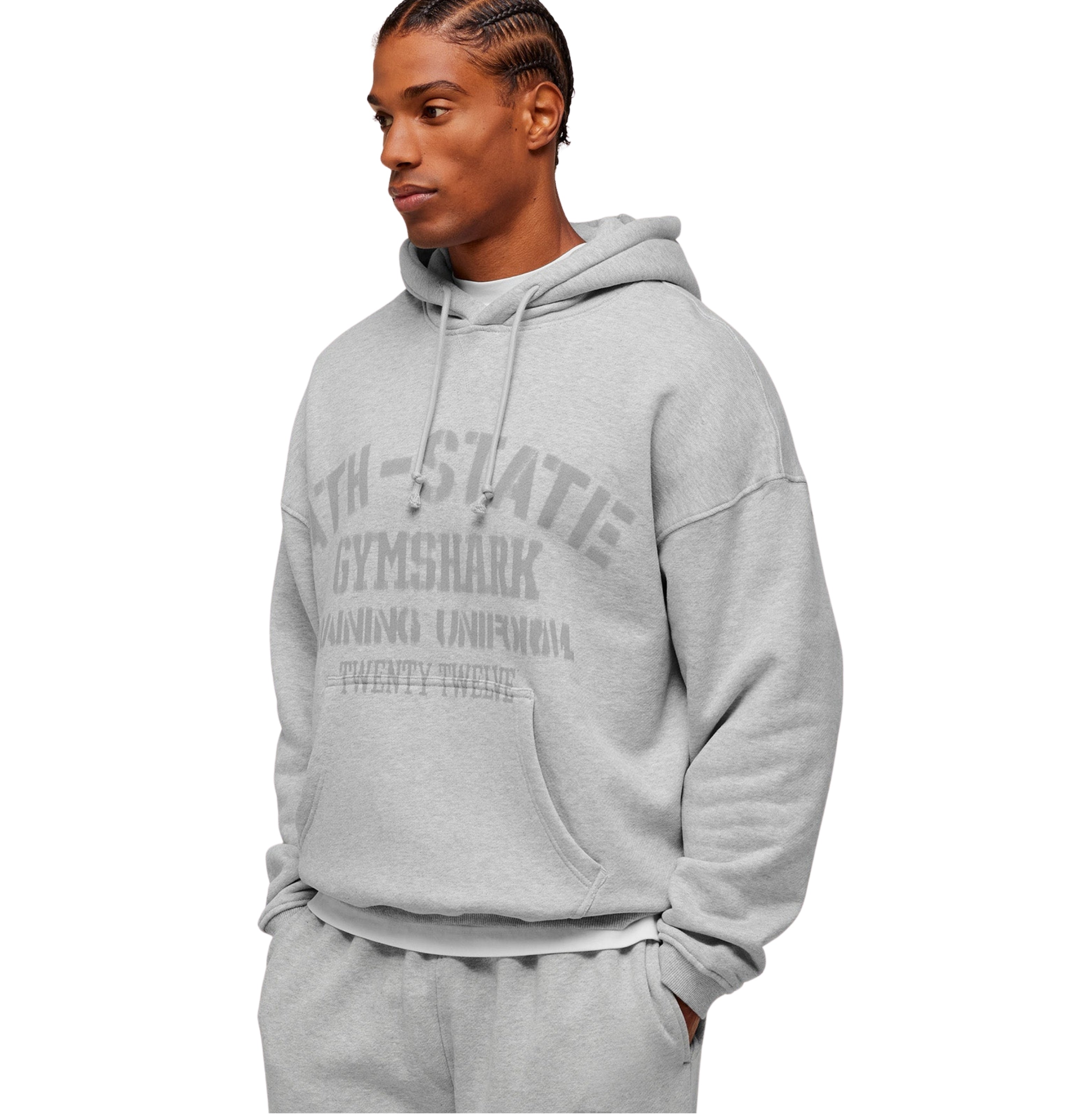Gymshark Collegiate Hoodie 'Soft Grey Marl'