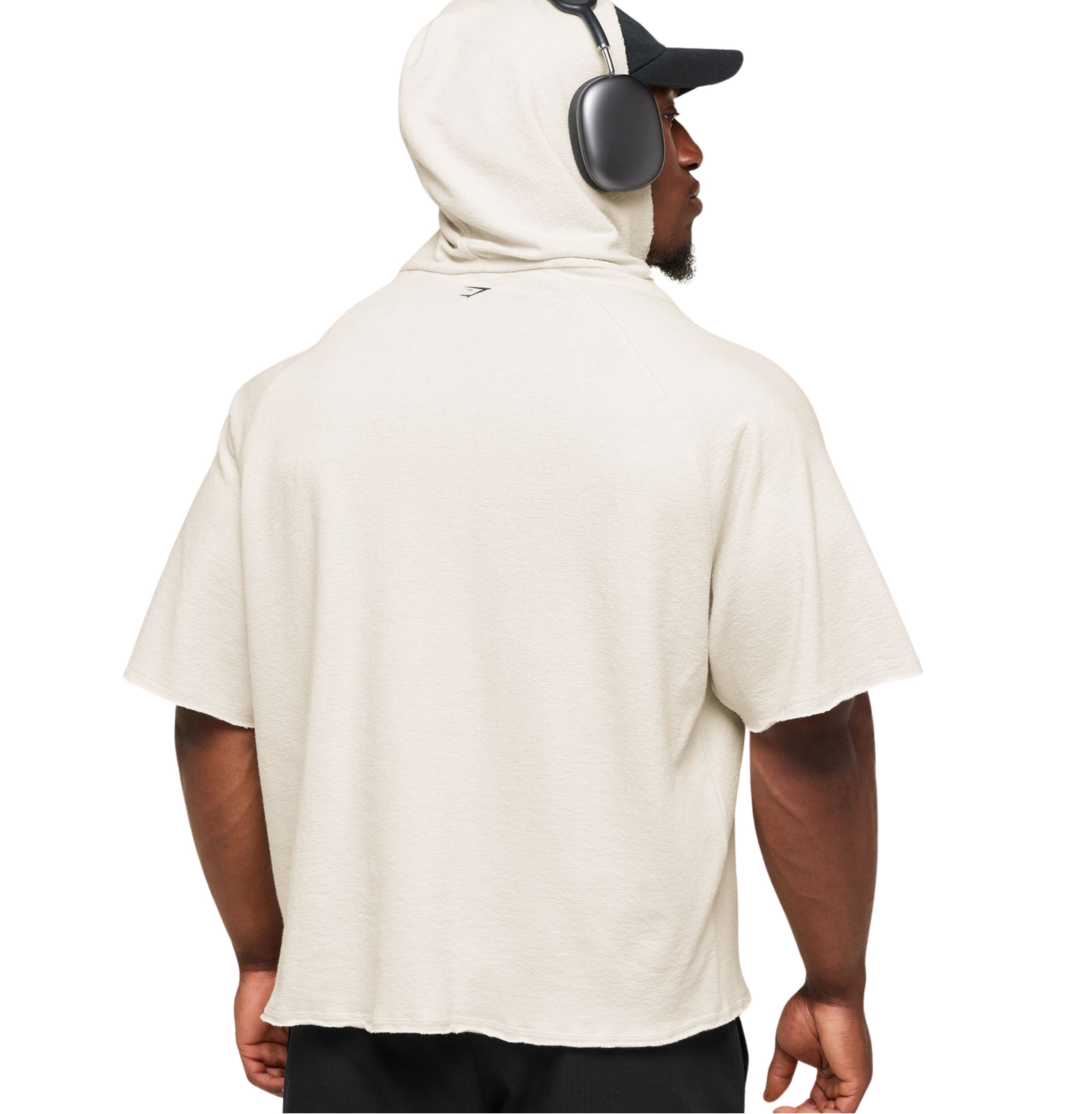 Gymshark Summer Pump Cover Short Sleeve Hoodie 'Tinted White'