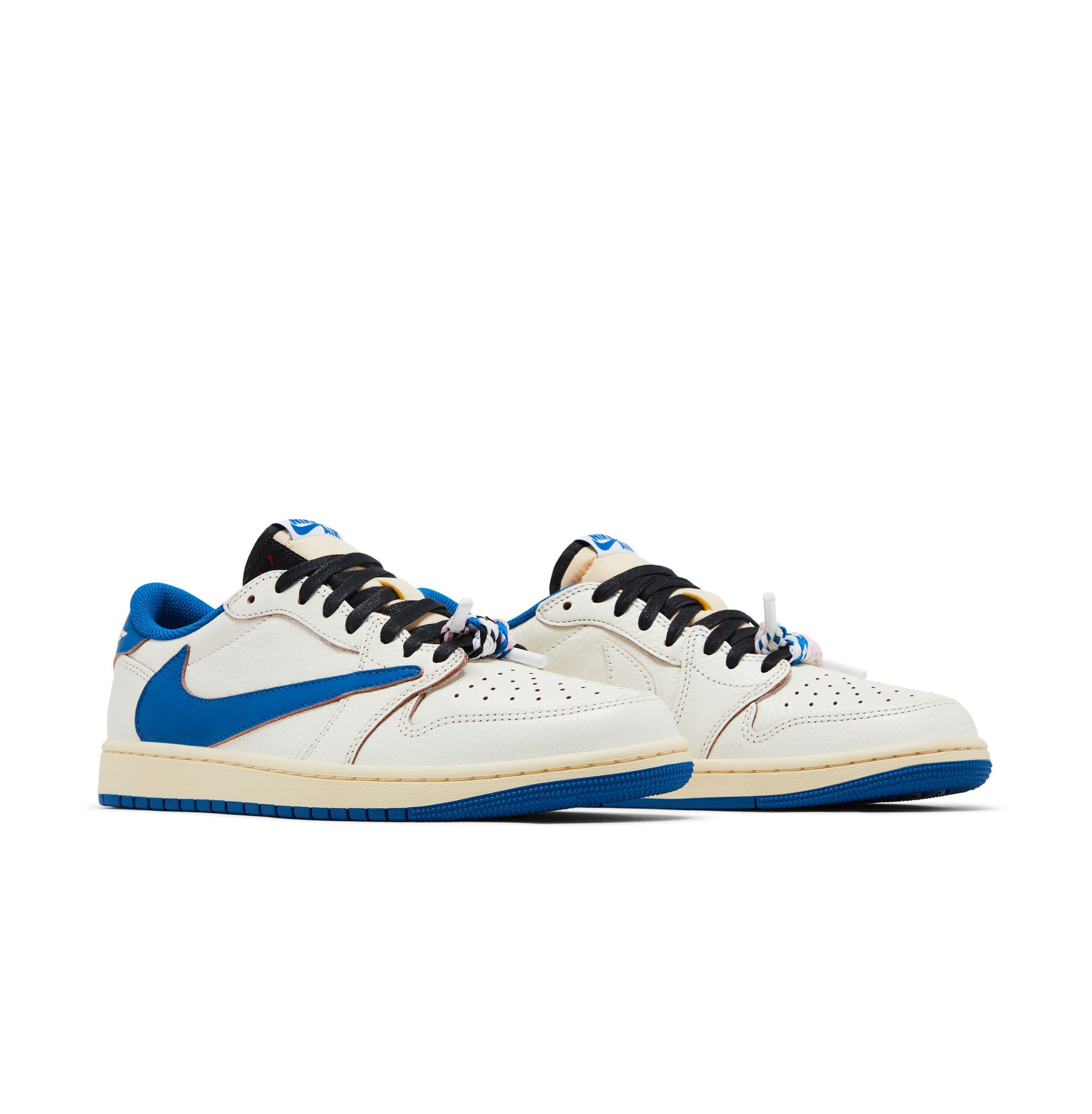 Air Jordan 1 Retro Low OG SP Fragment x Travis Scott 'Sail Military Blue'