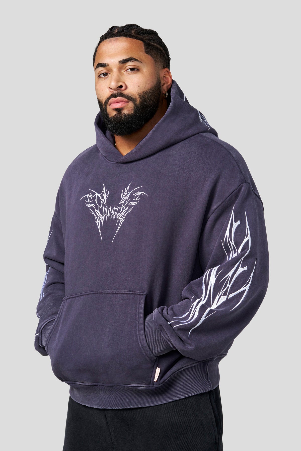 YoungLA 5033 - Vengeance Pullover Hoodies 'Purple Wash'