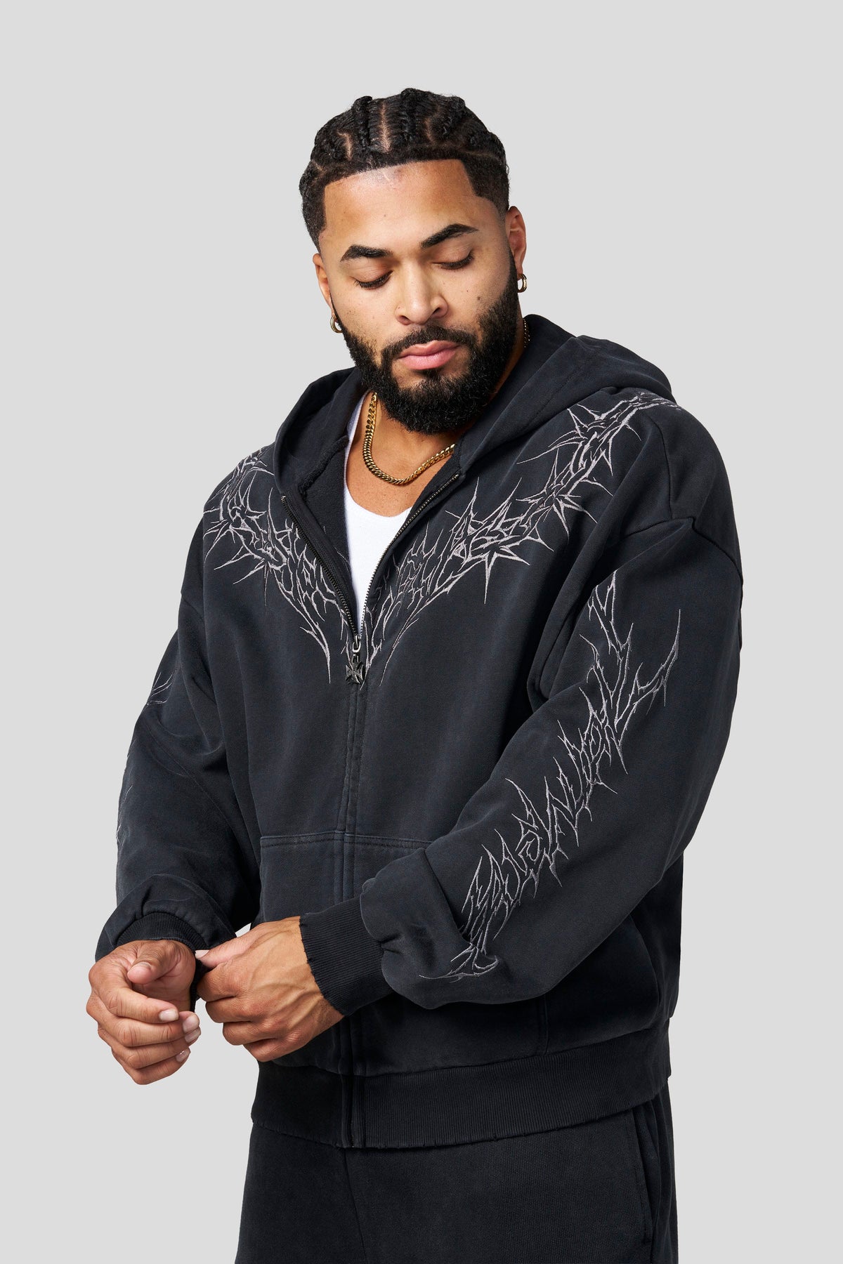 YoungLA 5228 - Vengeance Zip-Ups 'Black Wash'