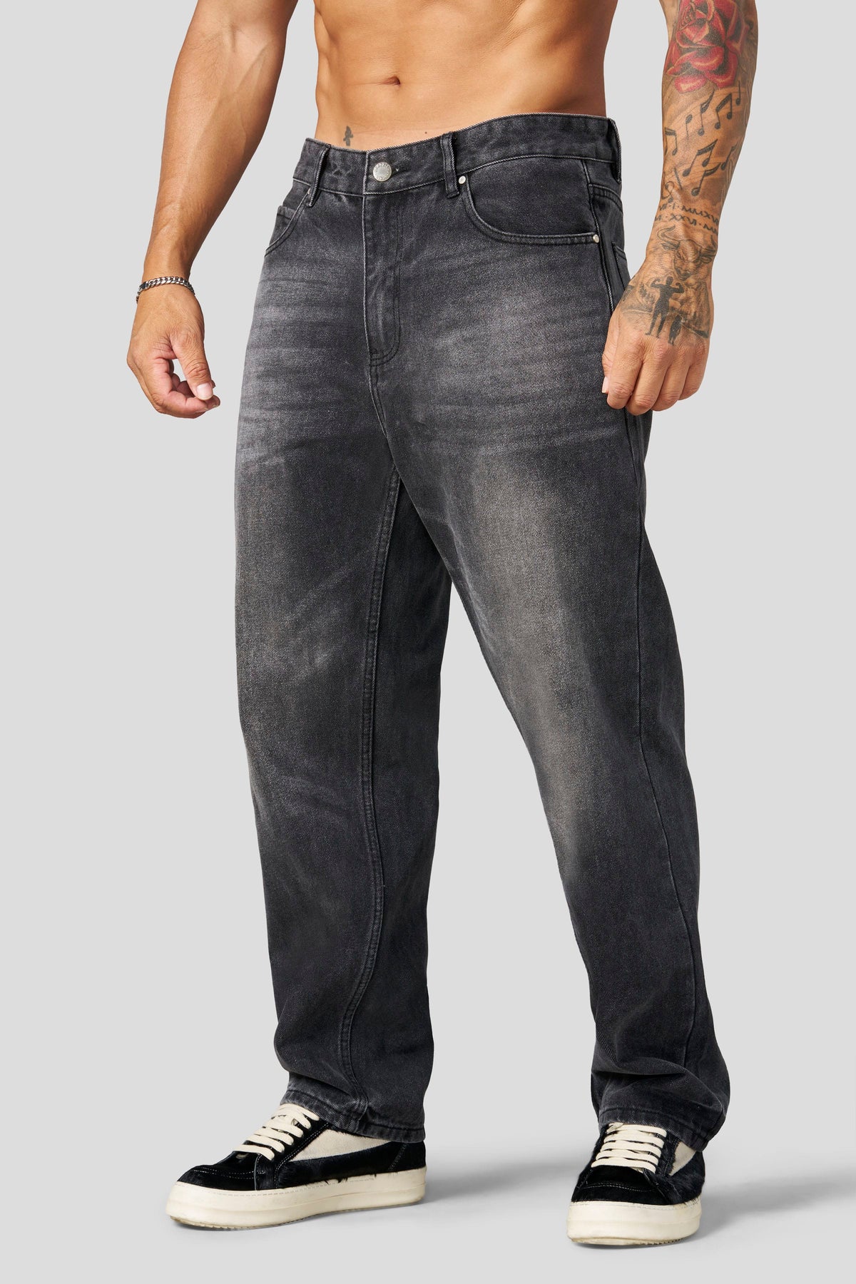 YoungLA 6038 - Perfect Straight Cut Jeans 'Black Wash'