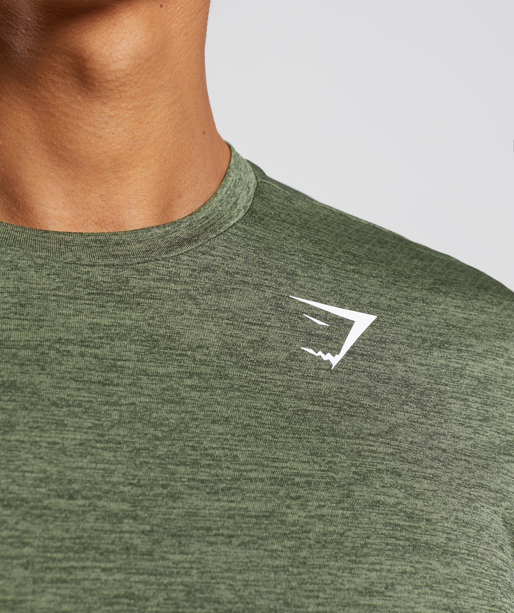 Gymshark Arrival Marl T-Shirt 'Core Olive Kalamata Olive Marl'