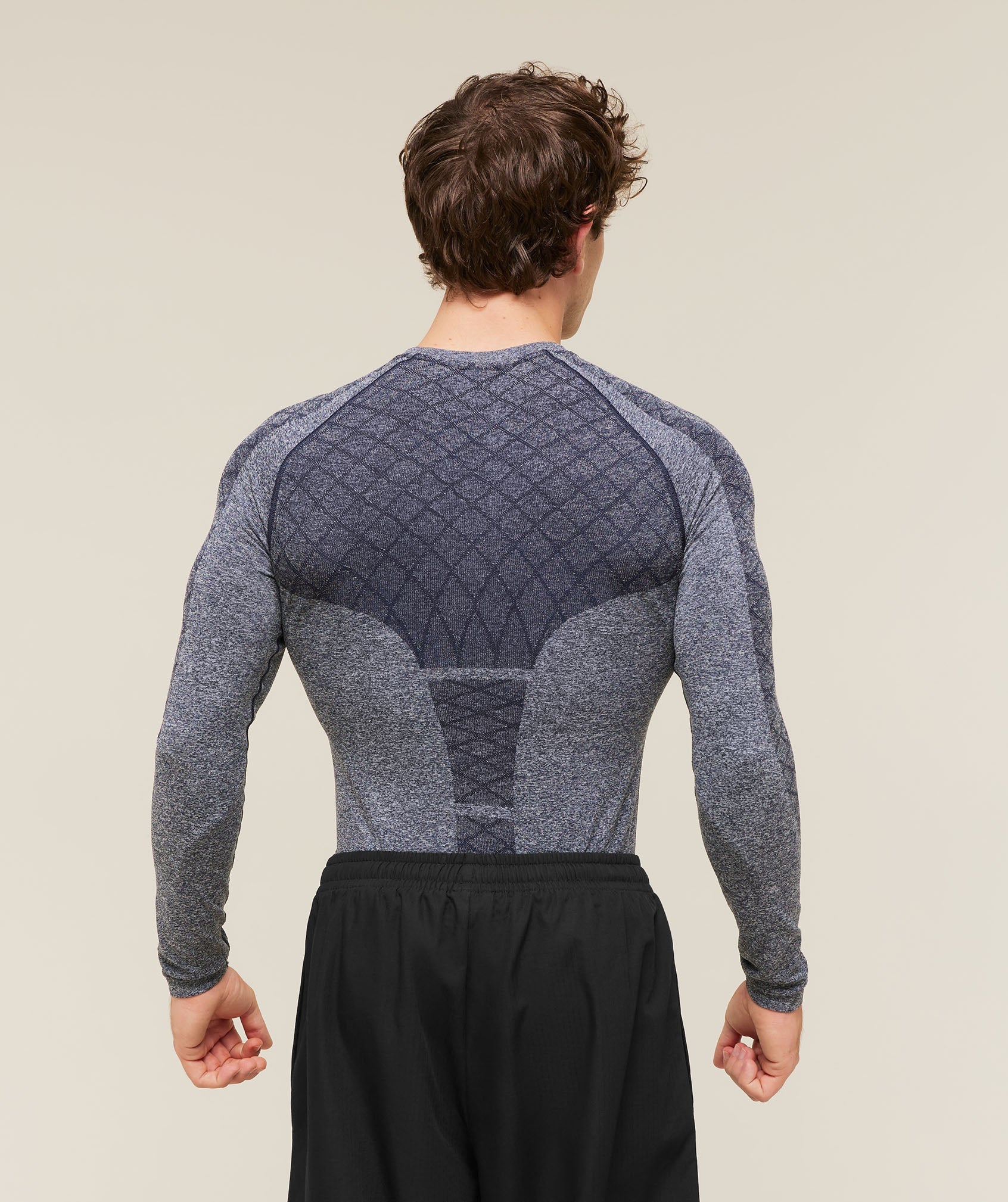 Gymshark Devant Seamless Long Sleeve T-Shirt 'Heavy Blue'