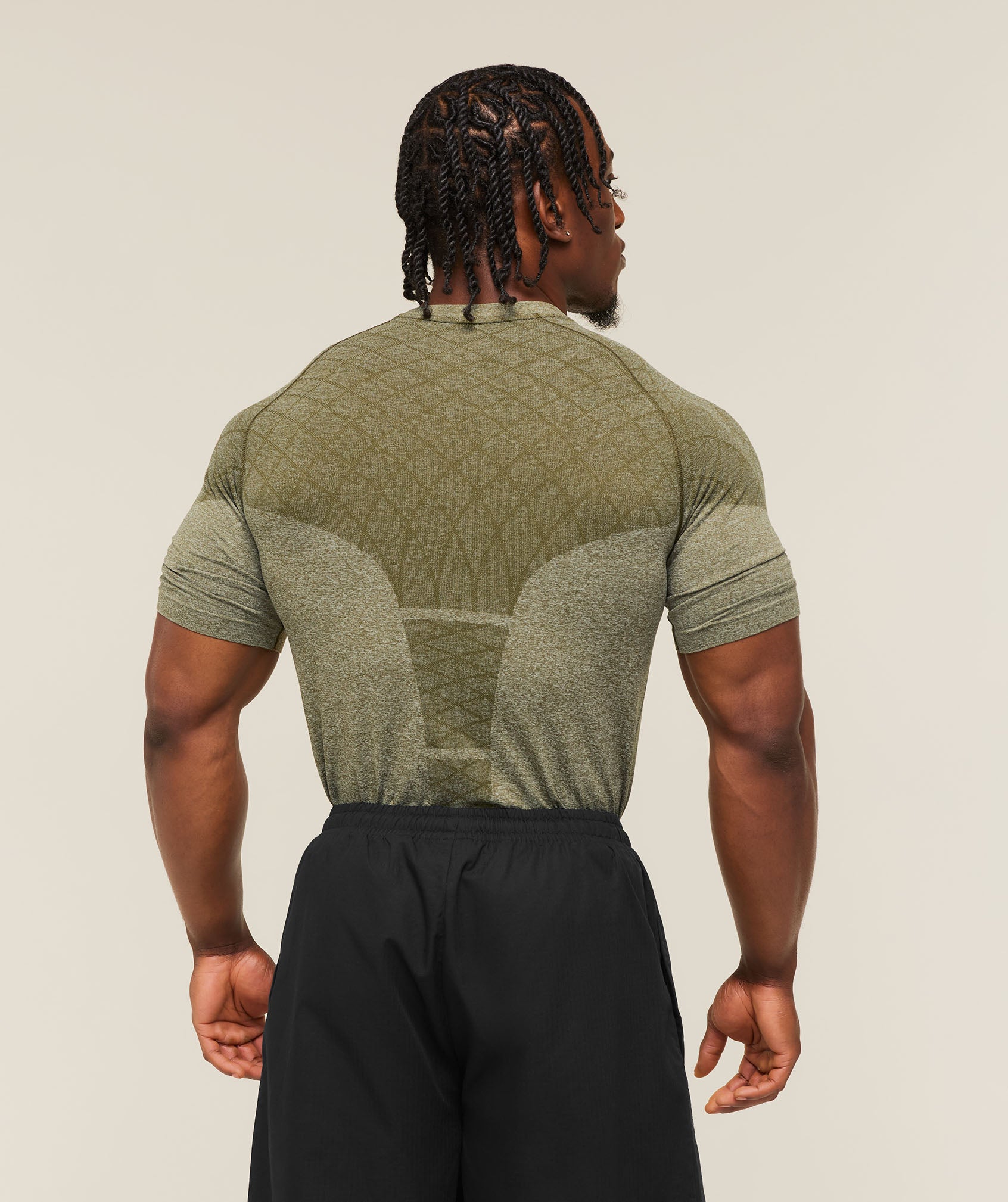 Gymshark Devant Seamless T-Shirt 'Canvas Green'