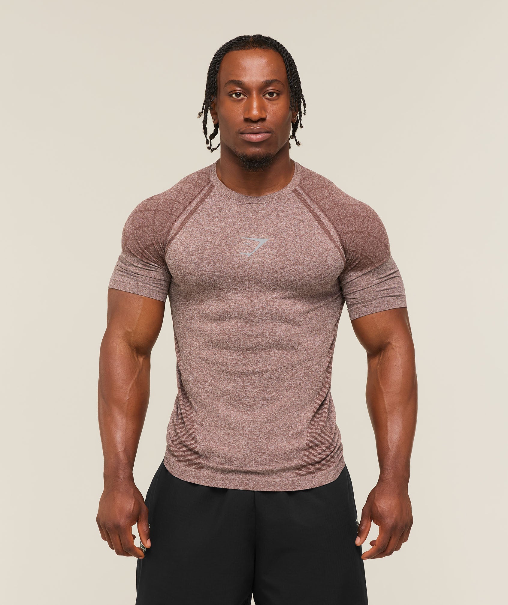 Gymshark Devant Seamless T-Shirt 'Espresso Brown'