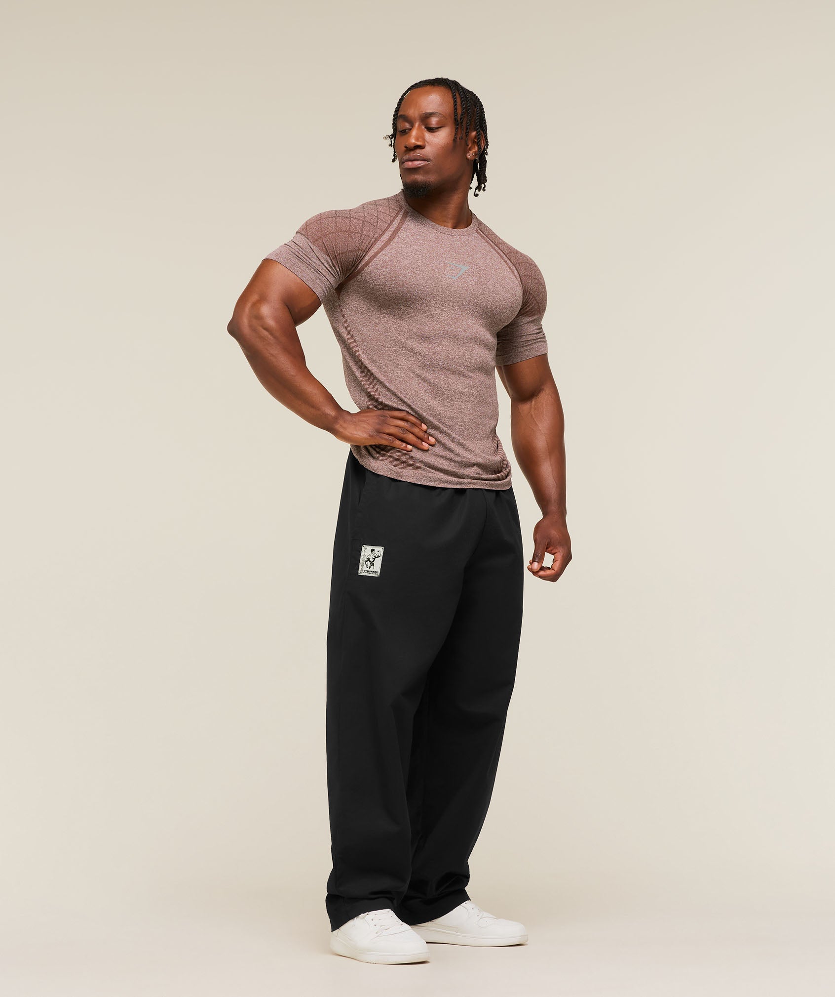Gymshark Devant Seamless T-Shirt 'Espresso Brown'