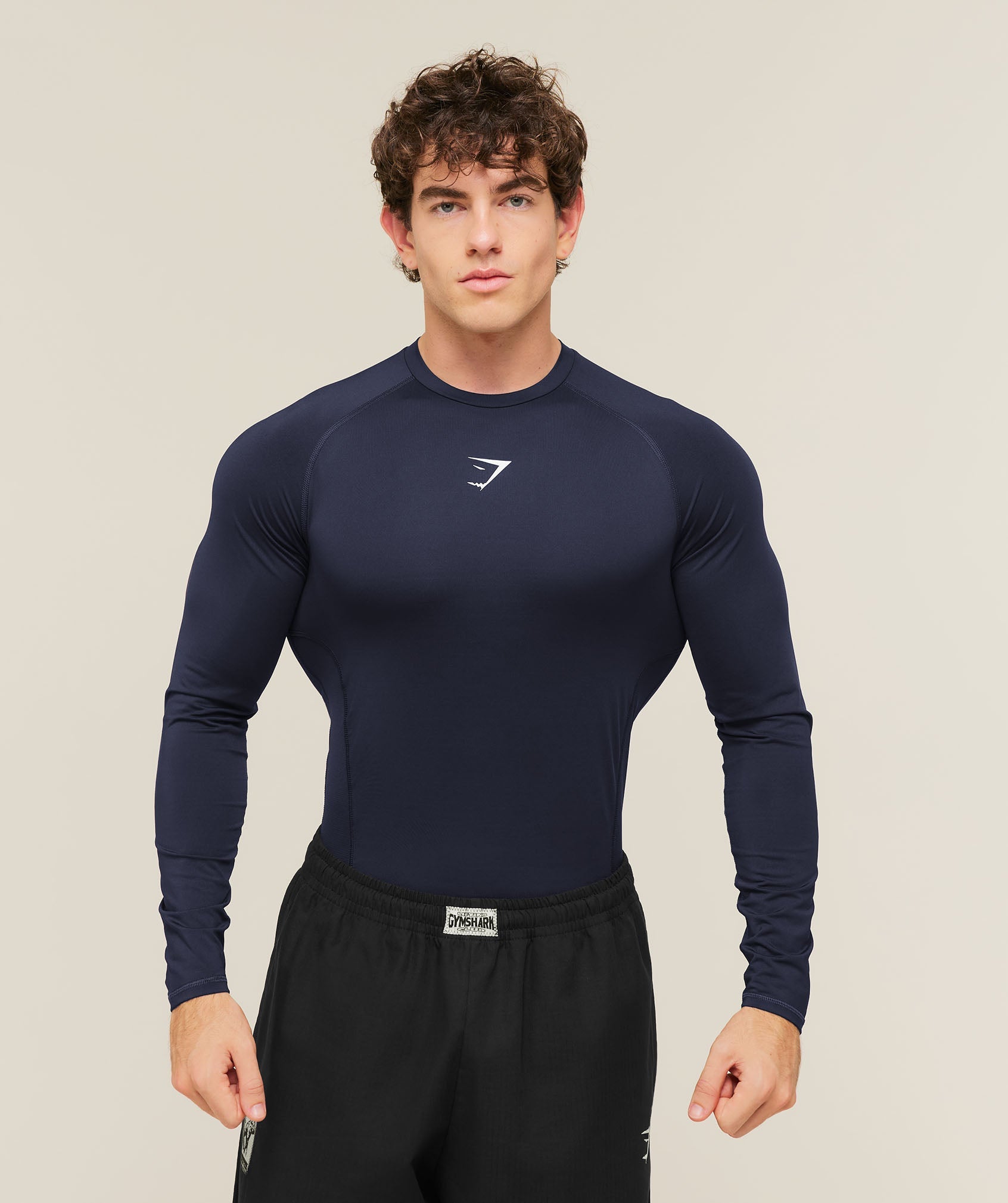 Gymshark Element Baselayer Long Sleeve T-Shirt 'Heavy Blue'