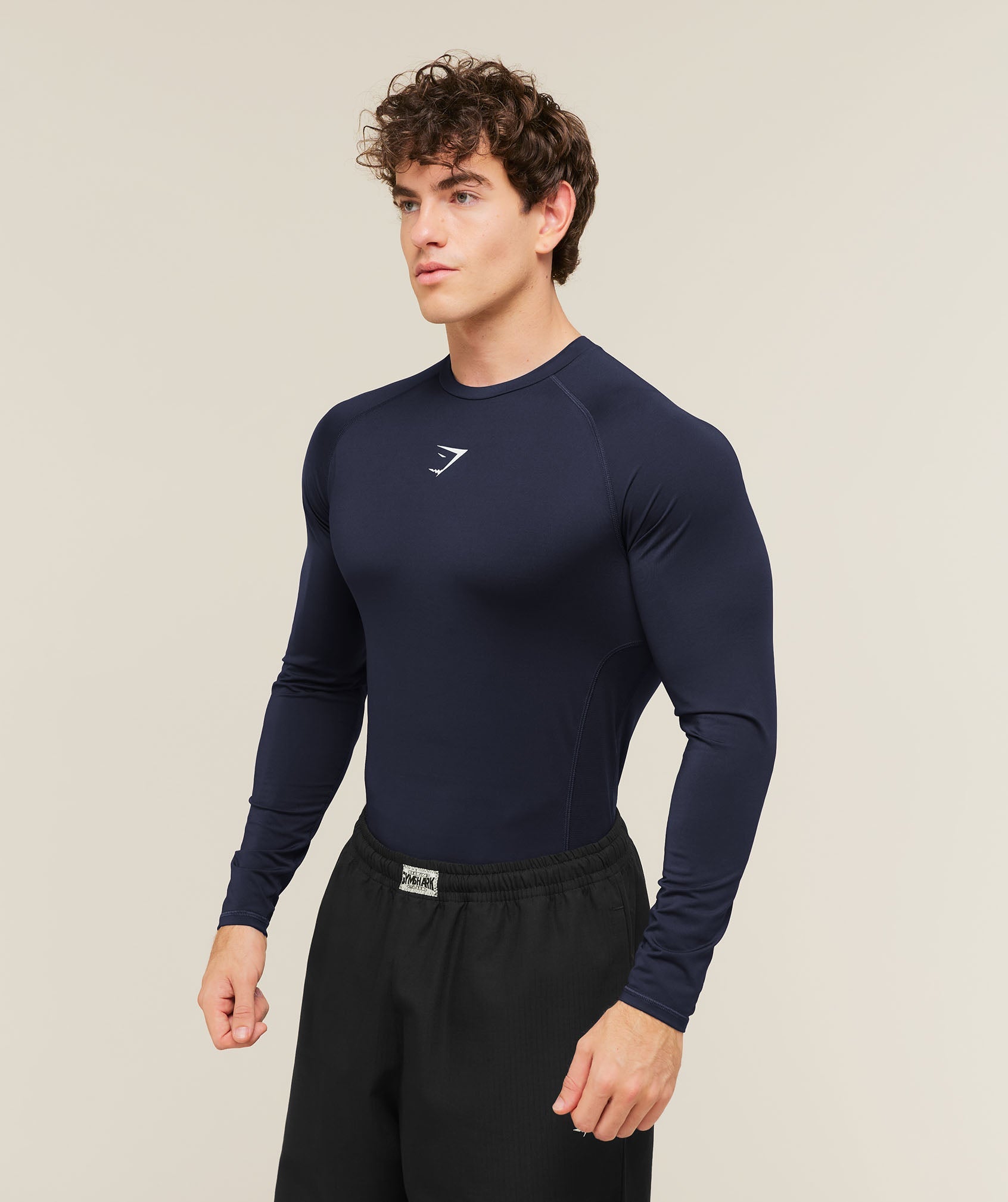 Gymshark Element Baselayer Long Sleeve T-Shirt 'Heavy Blue'
