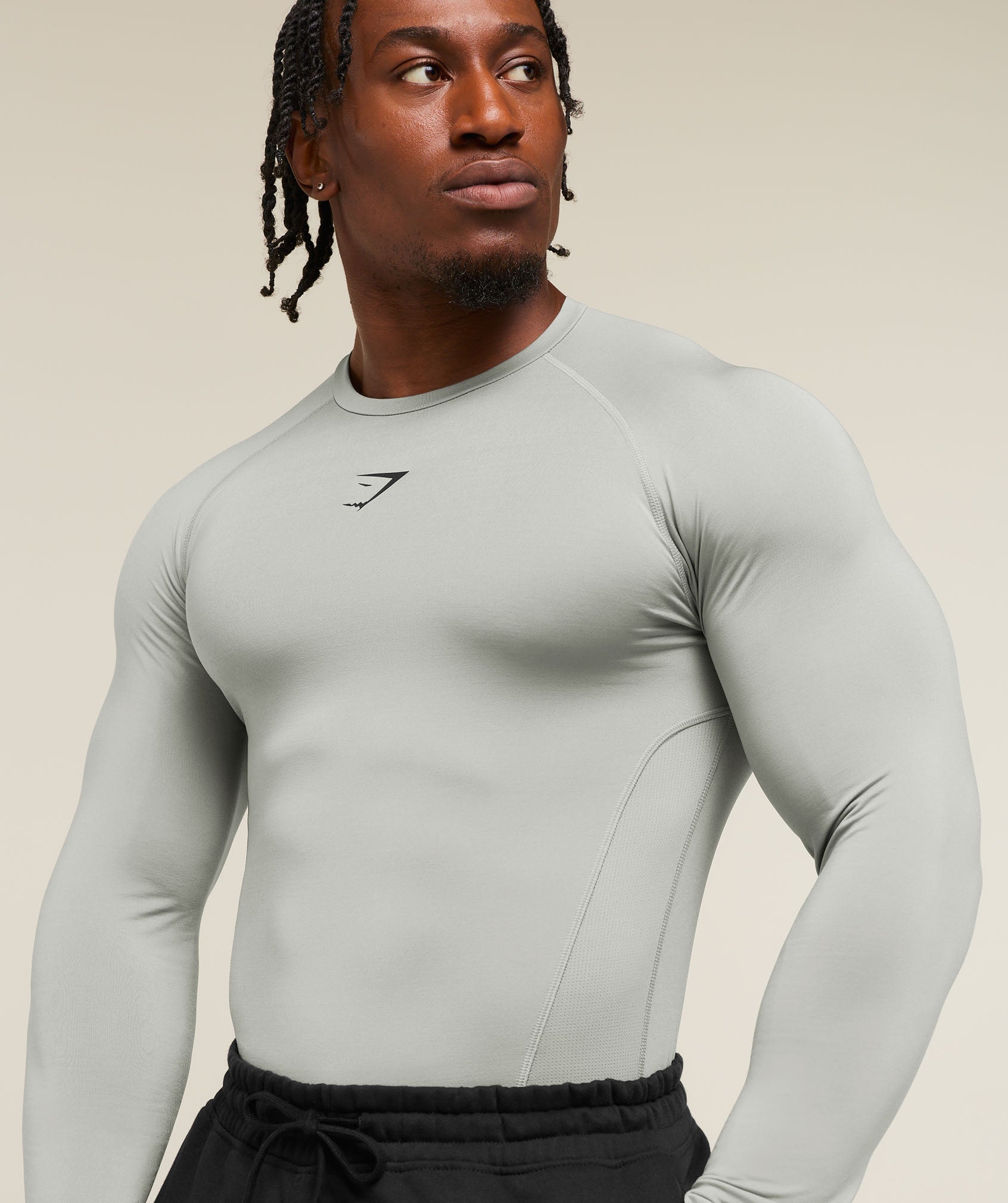 Gymshark Element Baselayer Long Sleeve T-Shirt 'Smokey Grey'