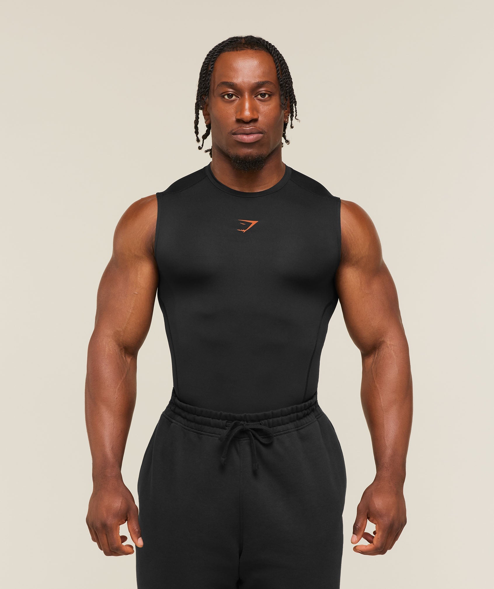 Gymshark Element Tank 'Black Nutmeg Orange'