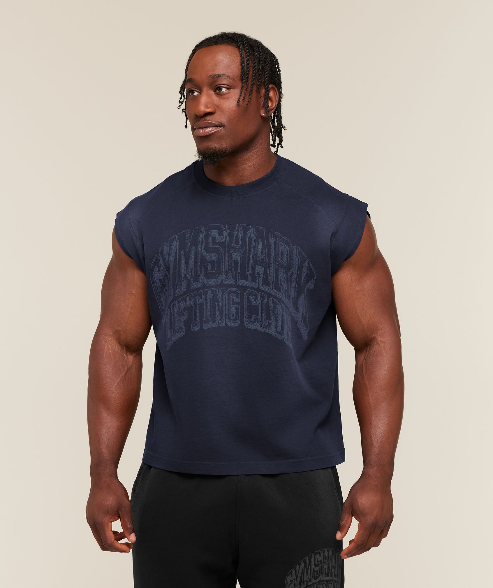 Gymshark GSLC Cut off tank 'Heavy Blue Wash'