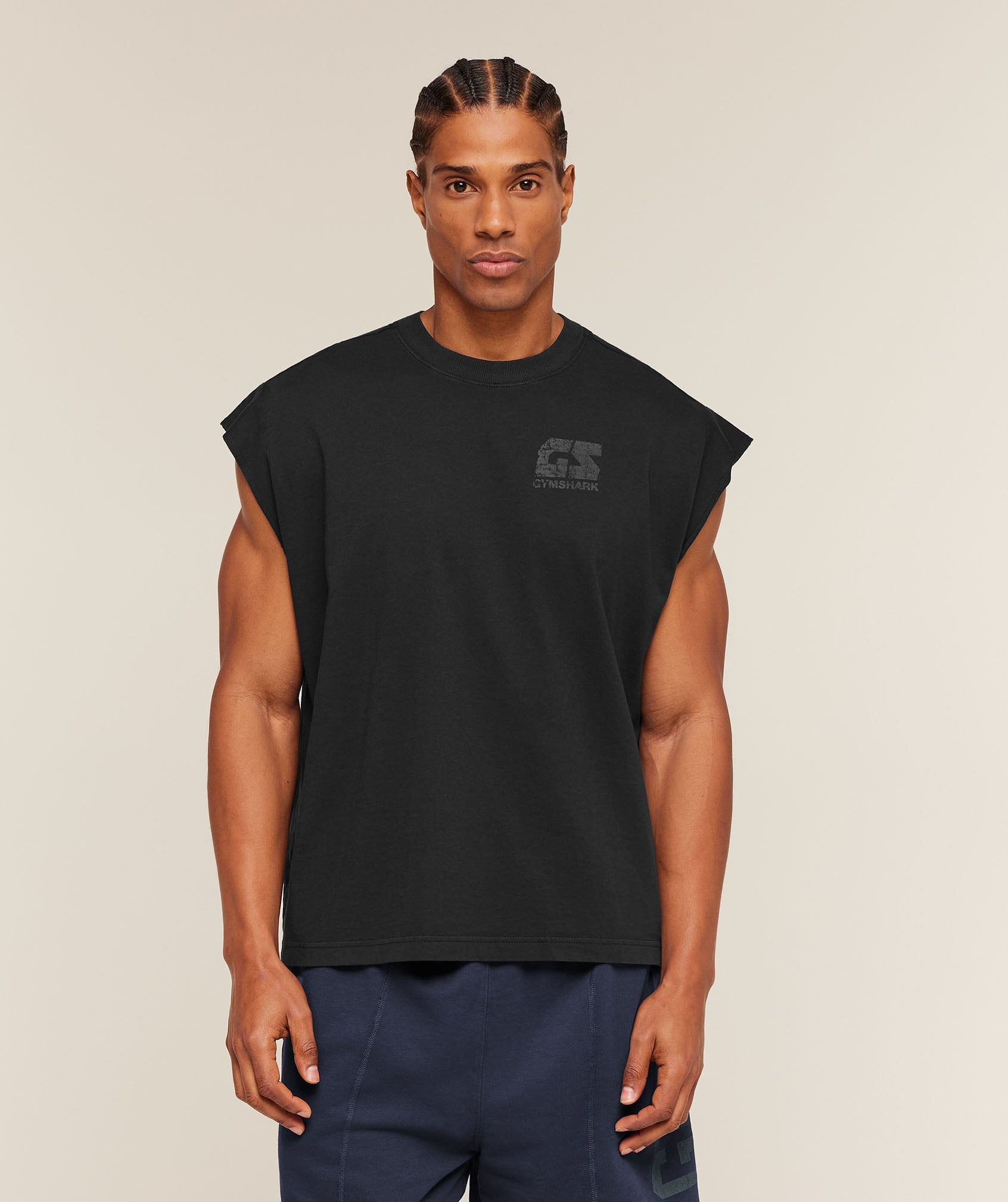 Gymshark Accent Capped Sleeve T-Shirt 'Black'
