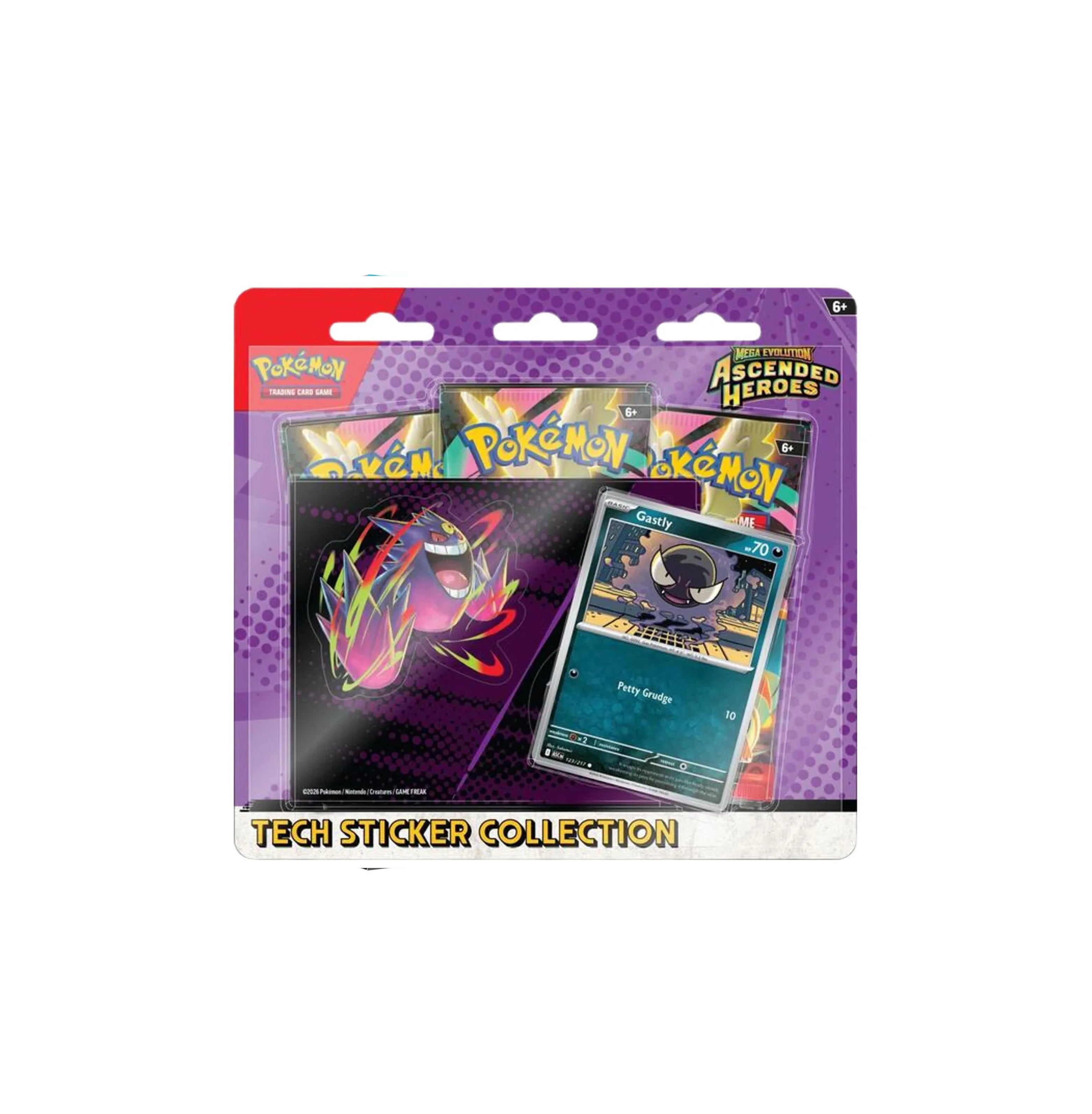 Pokémon Mega Evolution: Ascended Heroes Tech Sticker Collection (Gastly)