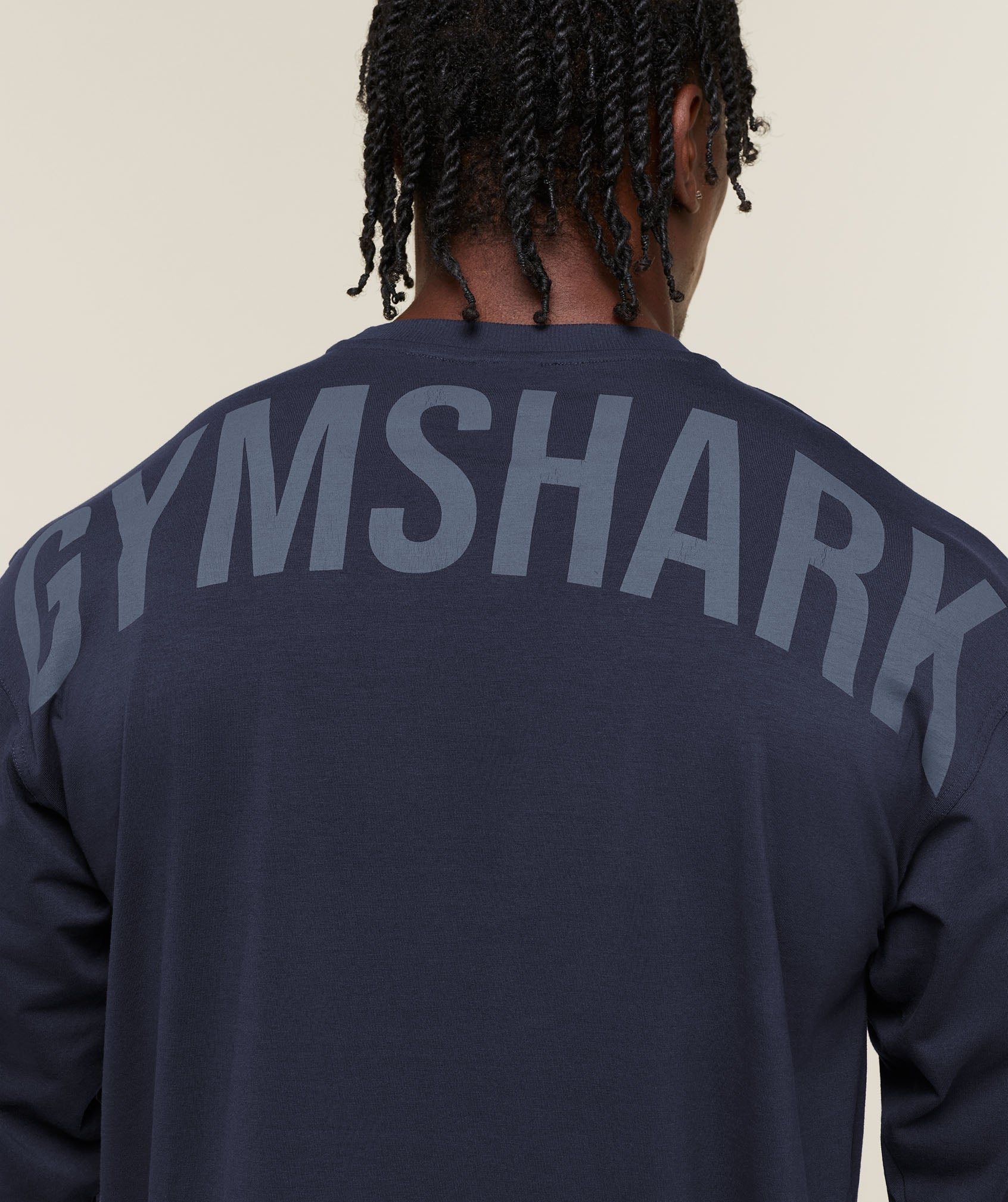Gymshark Power Long Sleeve T-Shirt 'Heavy Blue Shadow Blue'