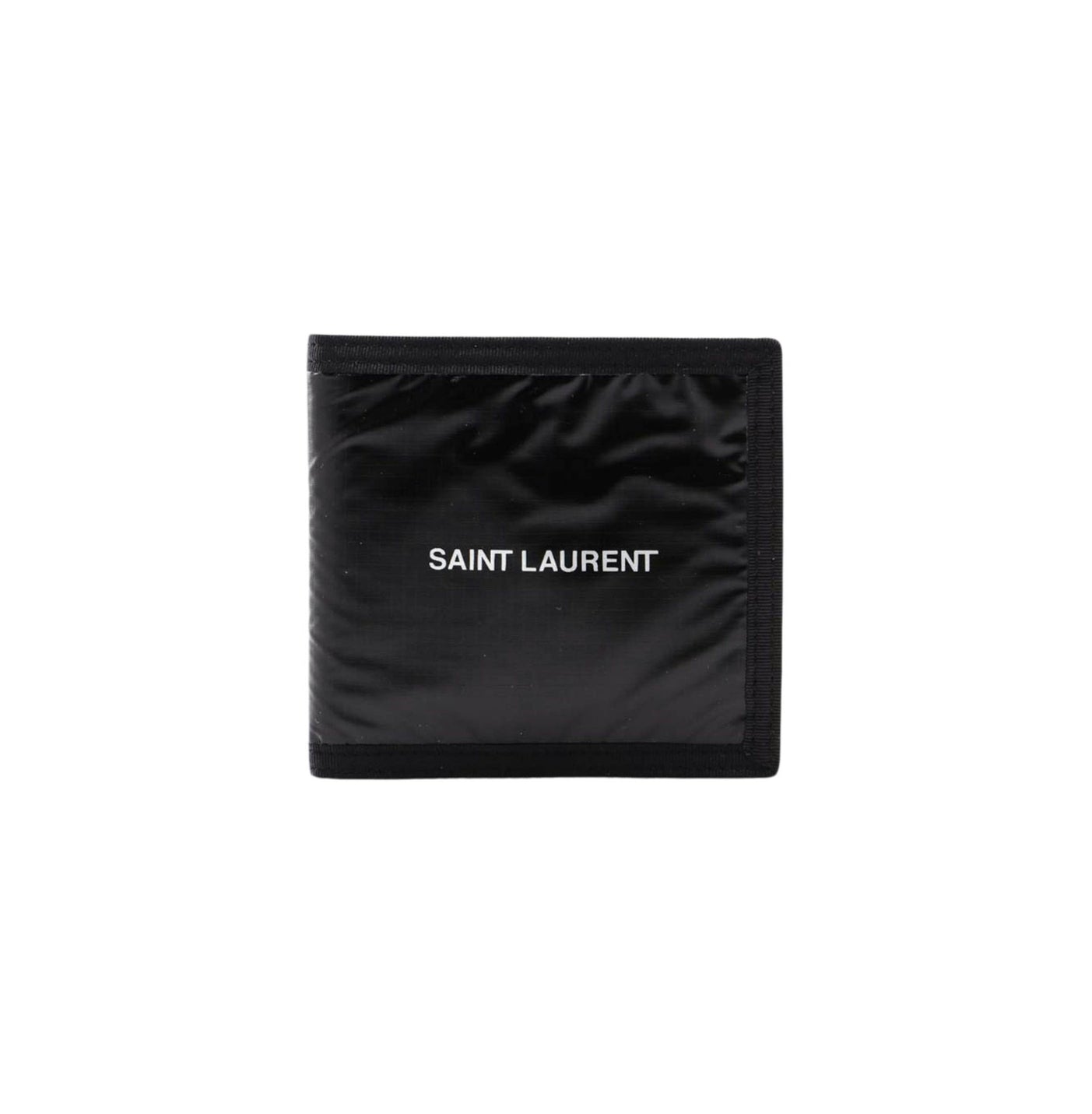 Saint Laurent Nuxx Nylon Logo Print Wallet Black