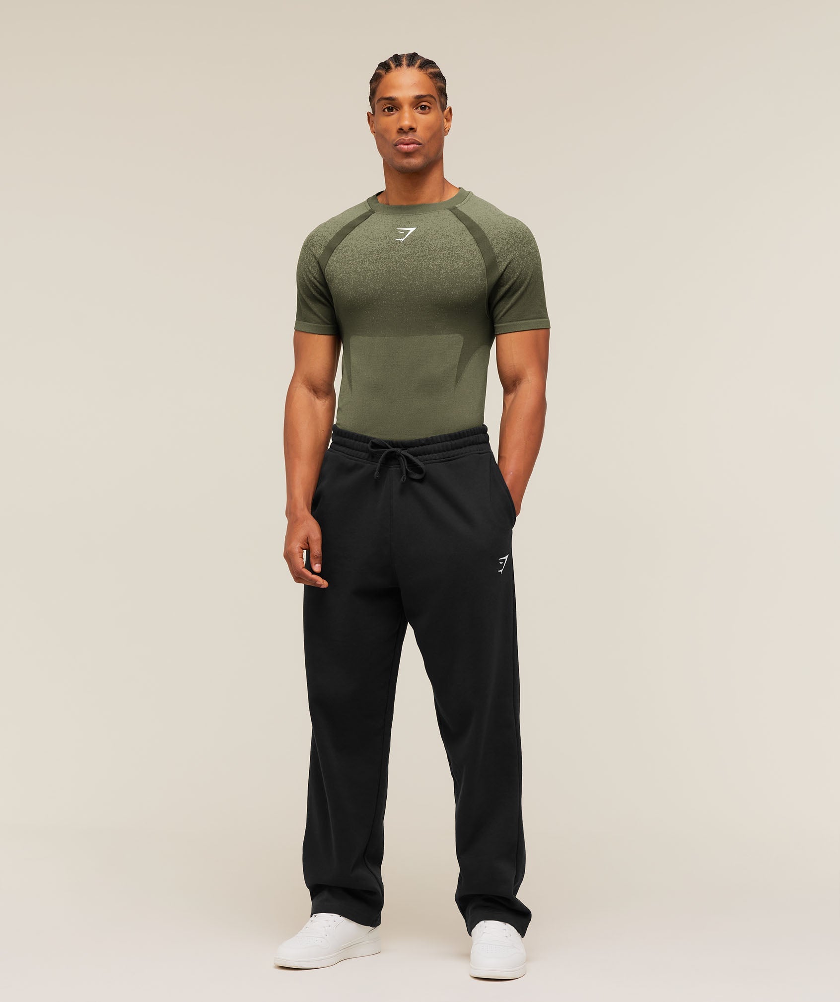 Gymshark Shadow Seamless T Shirt 'Core Olive'