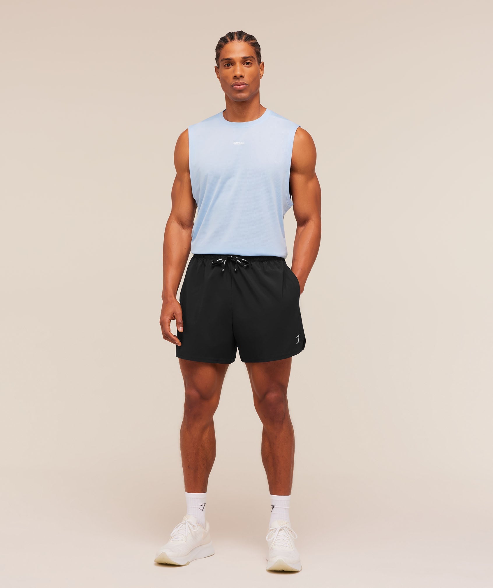 Gymshark Train Cut Off Tank 'Tranquil Blue'