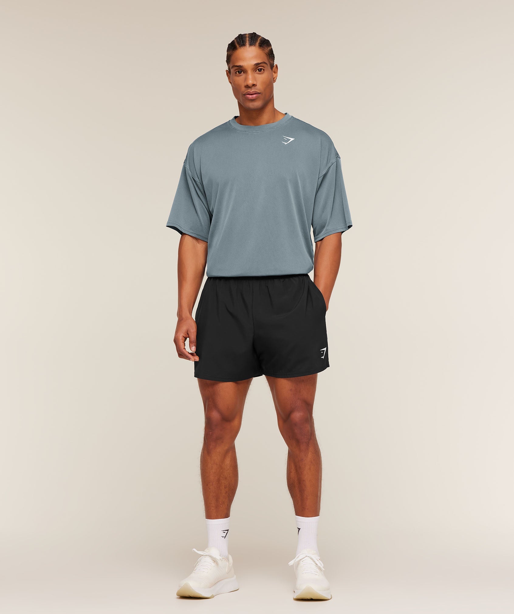 Gymshark Washed Pastels T-Shirt 'Stealth Blue Wash'