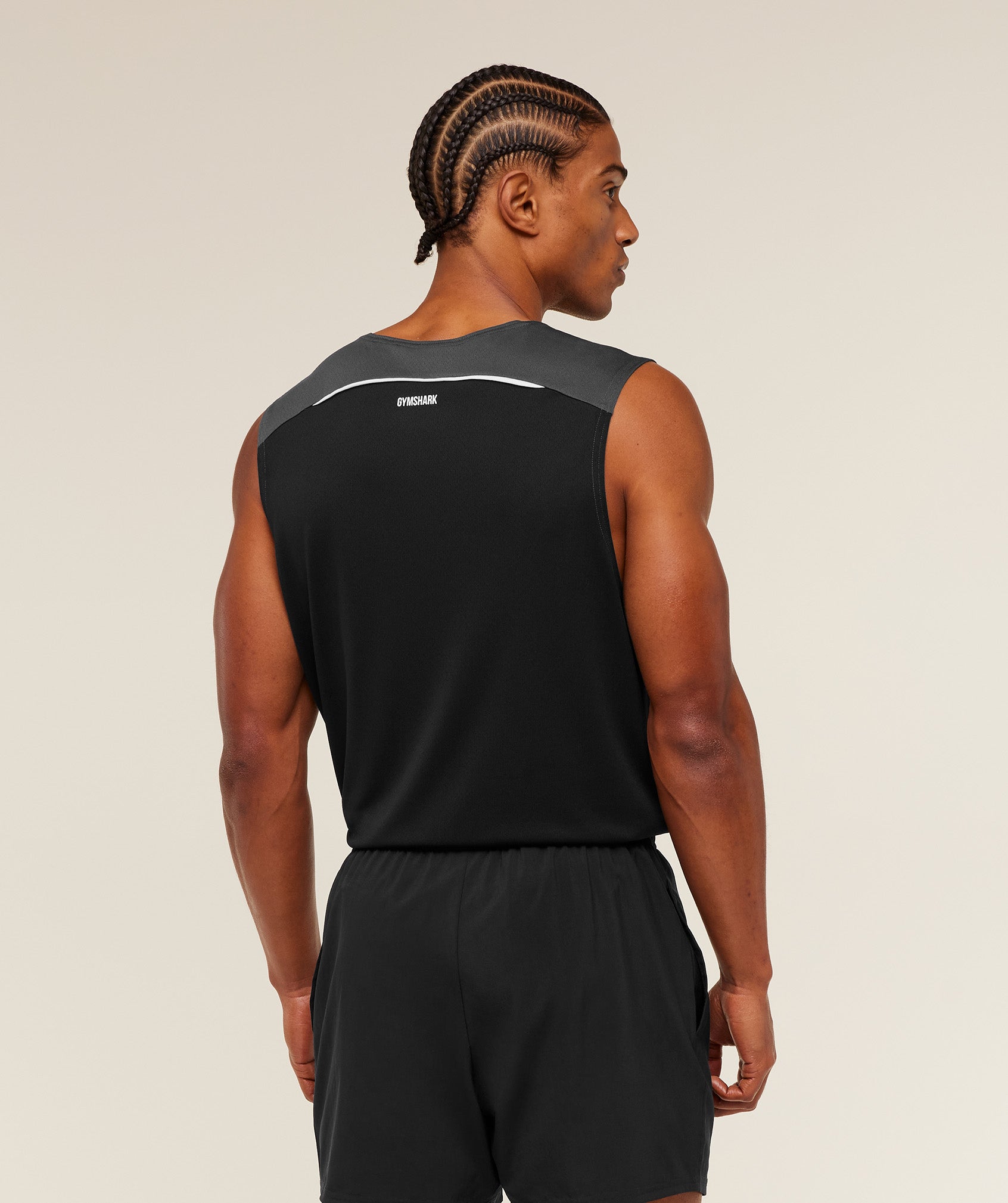 Gymshark Arrival Contrast Tank 'Grey Black'