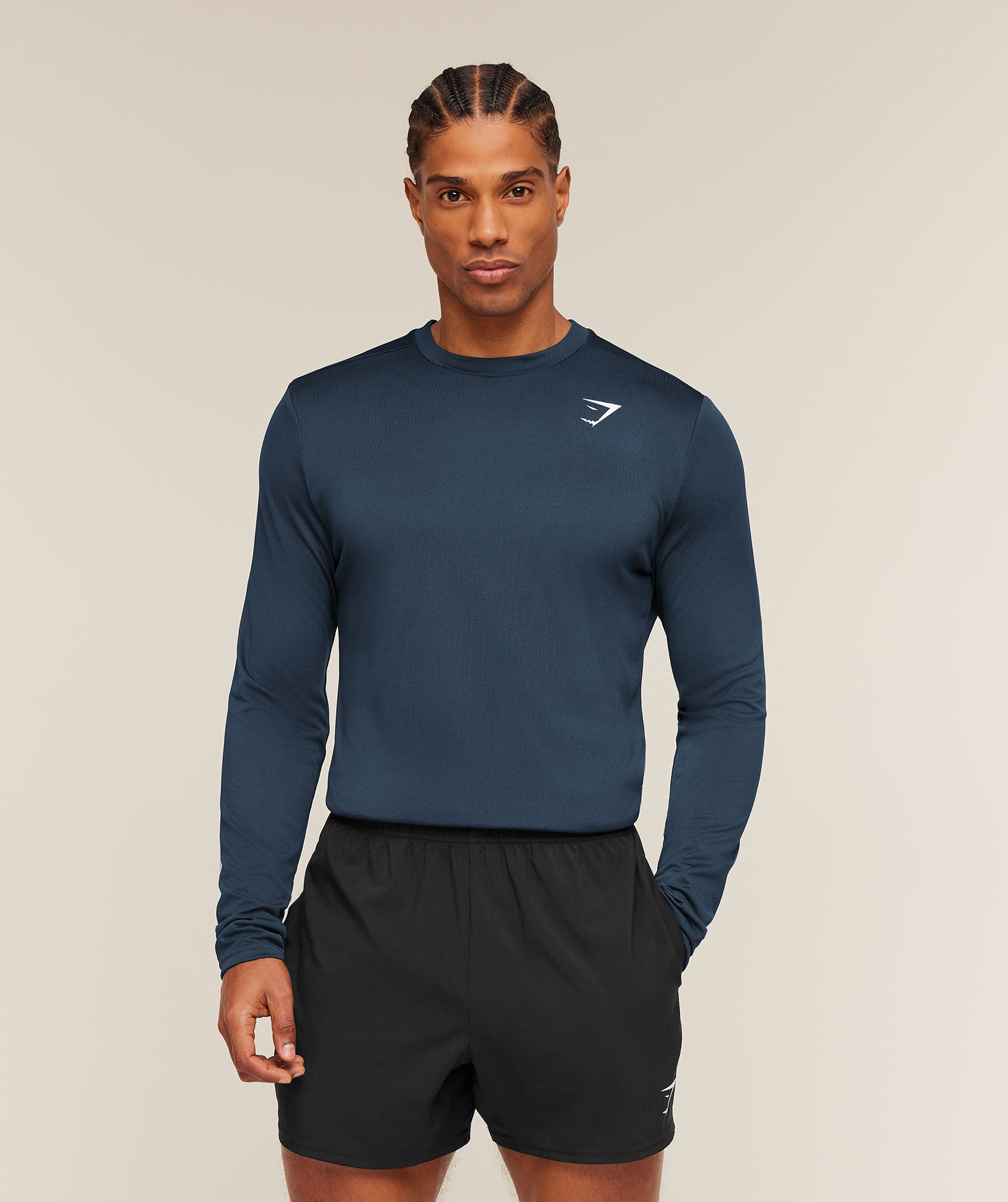 Gymshark Arrival Long Sleeve T-Shirt 'Navy'