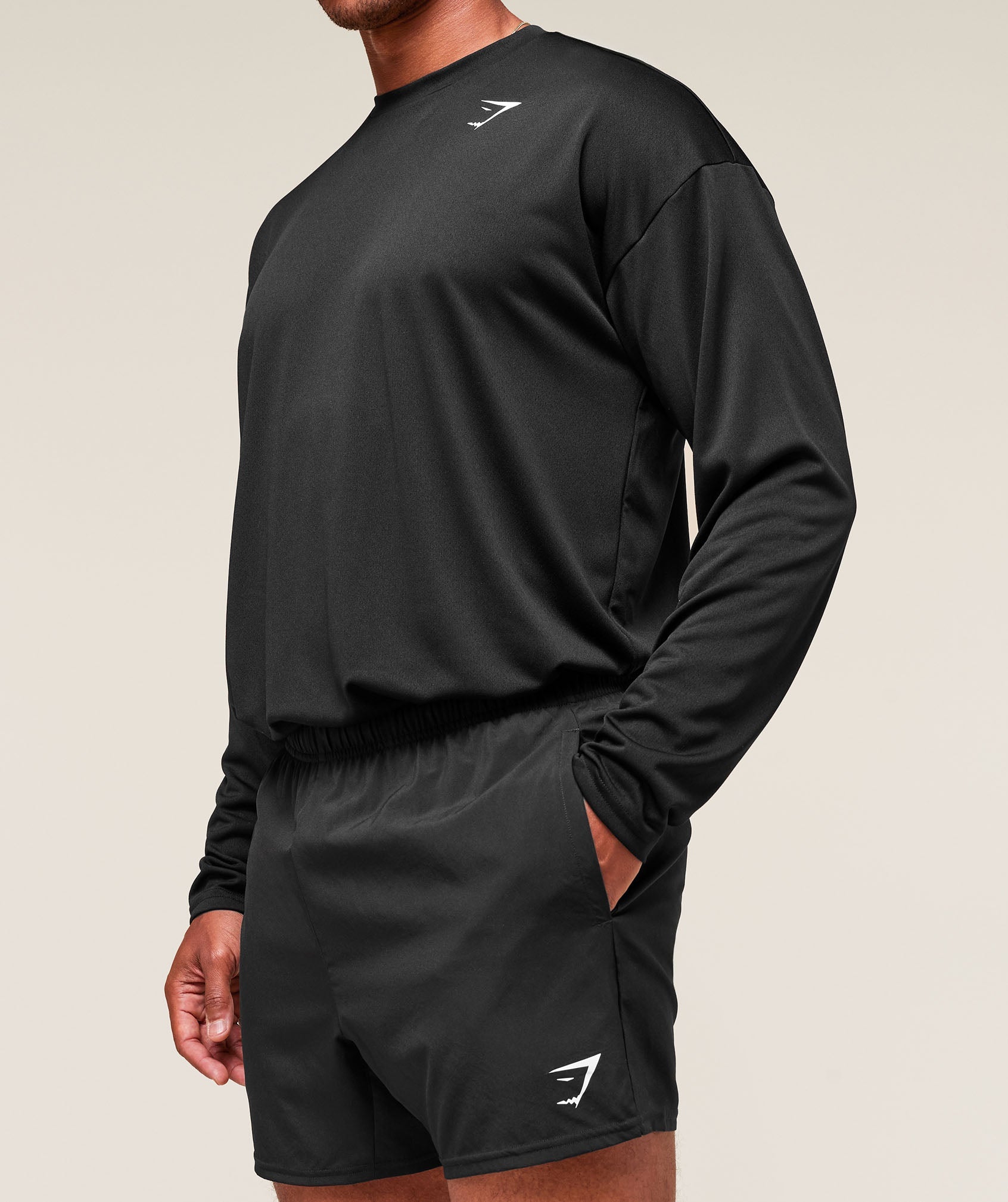 Gymshark Arrival Oversized Long Sleeve T-Shirt 'Black'