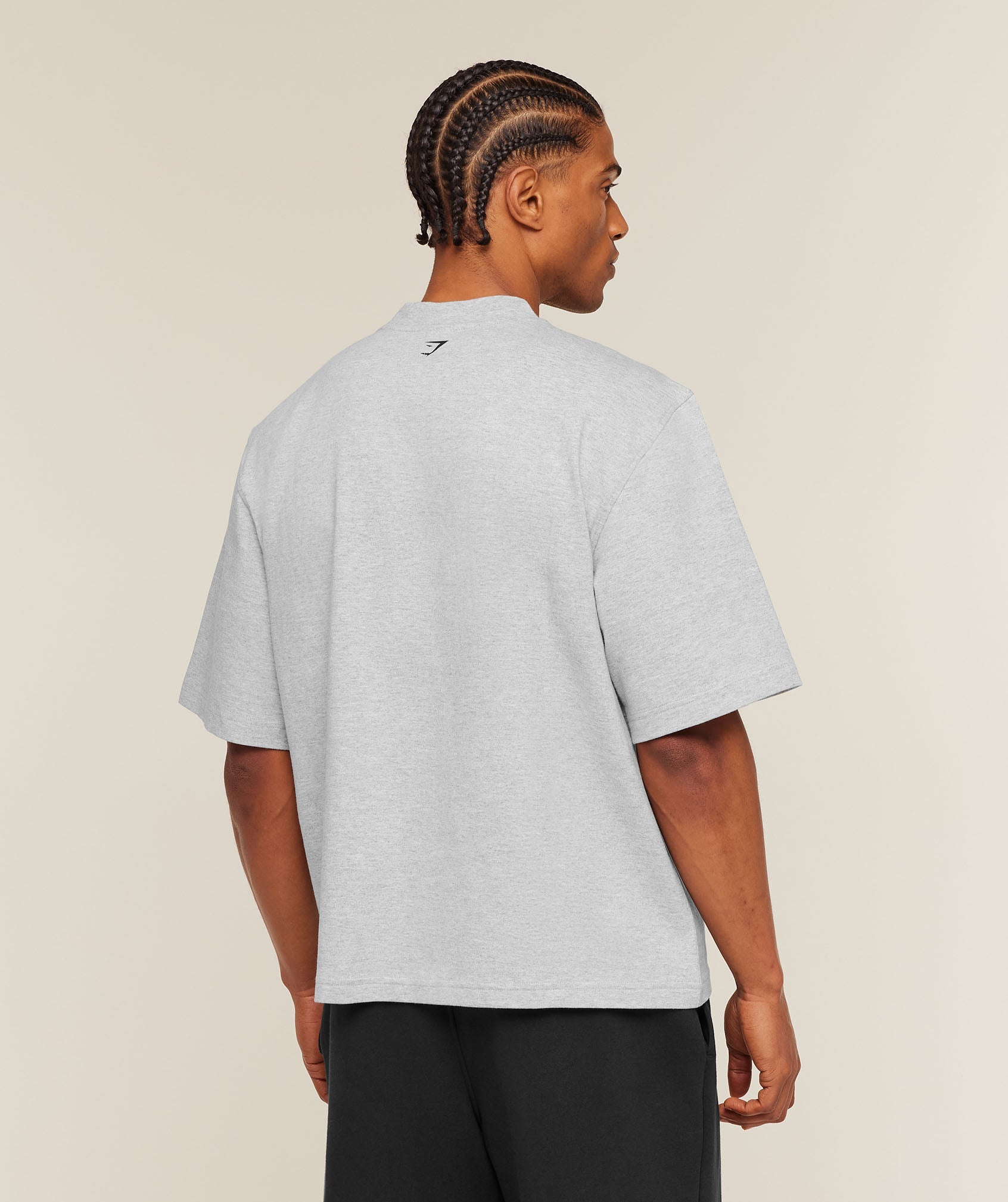 Gymshark Ath-State Graphic T-Shirt 'Light Grey Core Marl'