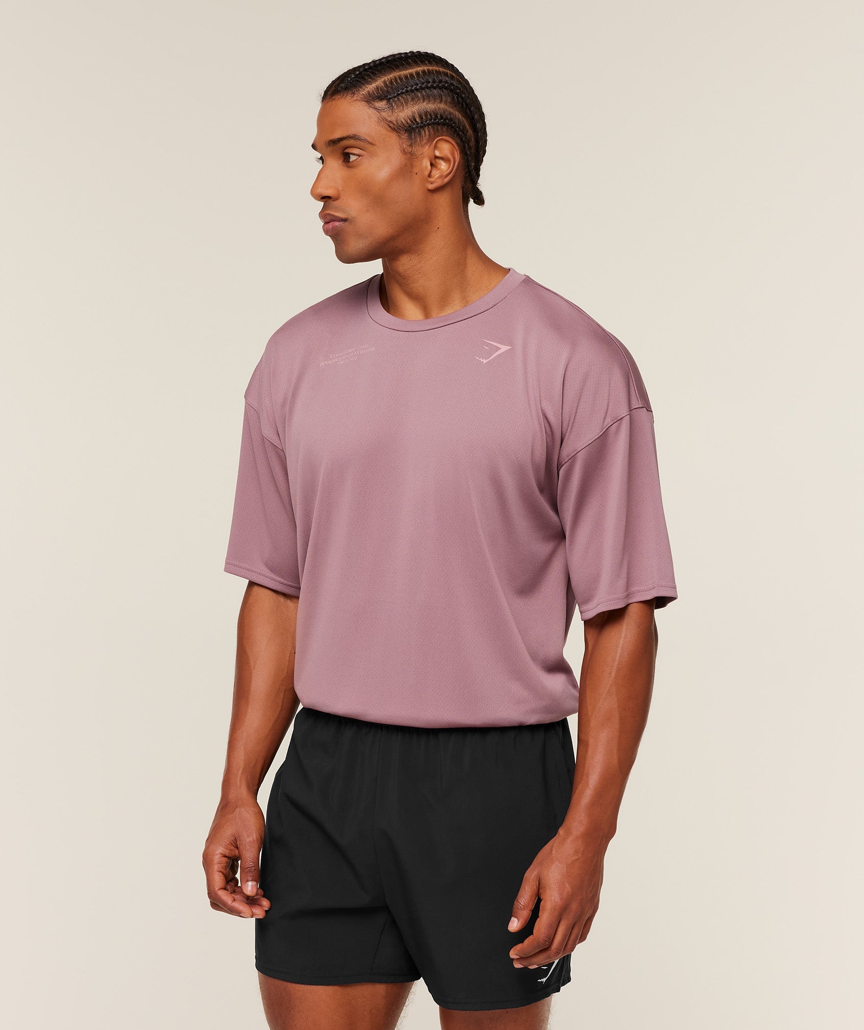 Gymshark Conditioning Club Oversized T-Shirt 'GS Calm Pink GS Light Pink'