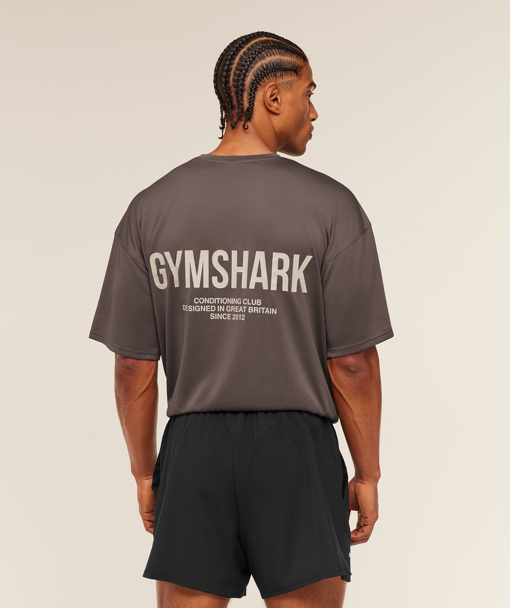 Gymshark Conditioning Club Oversized T-Shirt 'Cool Brown Tinted White'